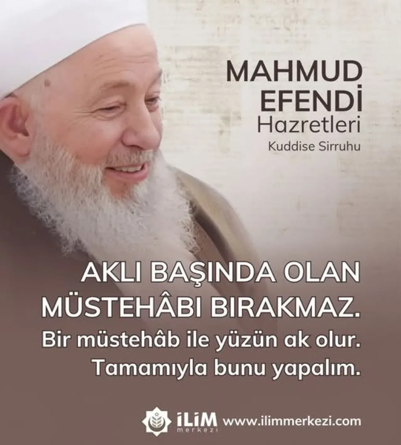 Mahmud Efendi Hazretleri'nin "Müstehap" Vurgusu: Aklı Başında Olan Müstehabı Bırakmaz Mahmud Efendi Hazretleri'nin "Müstehap" Vurgusu: Aklı Başında Olan Müstehabı Bırakmaz