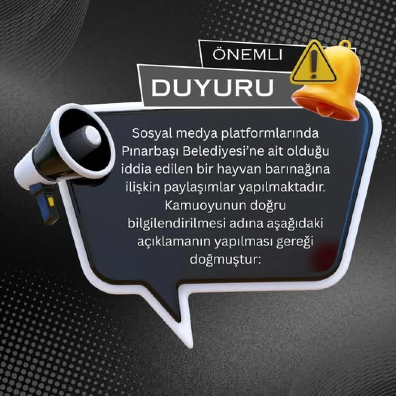 Pınarbaşı Belediyesi'nden Hayvan Barınağı Açıklaması: İlgi ve Bağlantımız Yok Pınarbaşı Belediyesi'nden Hayvan Barınağı Açıklaması: İlgi ve Bağlantımız Yok