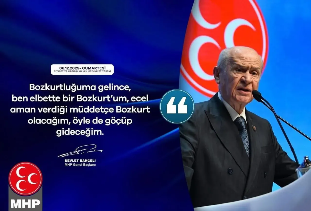 MHP Genel Başkanı Bahçeli: "Ecel Aman Verdiği Müddetçe Bozkurt Olacağım" MHP Genel Başkanı Bahçeli: "Ecel Aman Verdiği Müddetçe Bozkurt Olacağım"