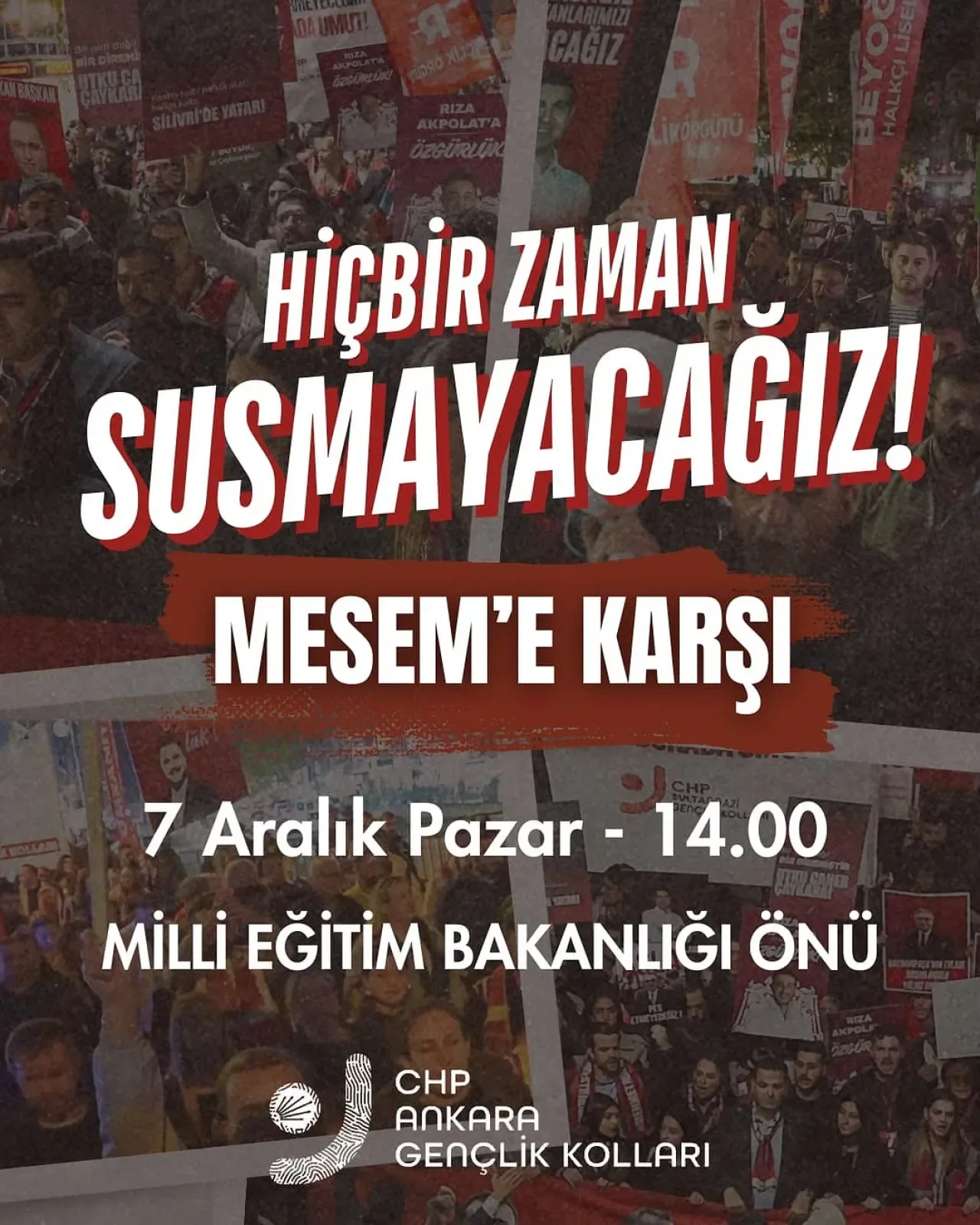 CHP Akyurt İlçe Başkanlığı, MESEM Uygulamalarını Protesto İçin MEB Önünde Eylem Yapacak CHP Akyurt İlçe Başkanlığı, MESEM Uygulamalarını Protesto İçin MEB Önünde Eylem Yapacak