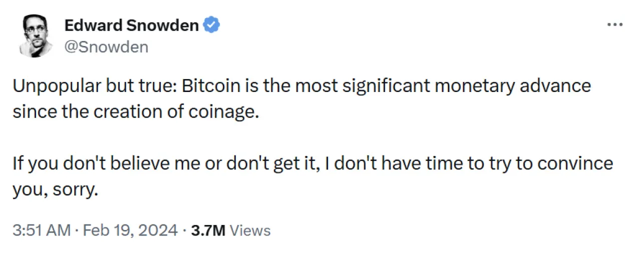 Edward Snowden: Bitcoin Paranın İcadından Bu Yana En Önemli Gelişme Edward Snowden: Bitcoin Paranın İcadından Bu Yana En Önemli Gelişme
