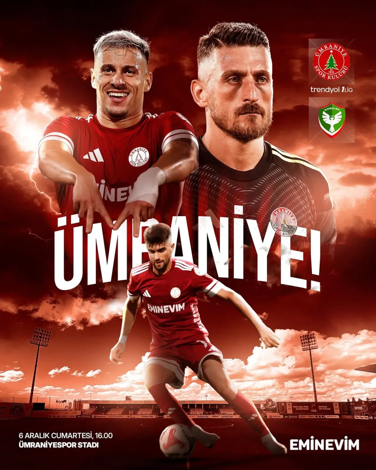 Ümraniyespor, 6 Aralık'ta Ümraniyespor Stadı'nda Amed Sportif Faaliyetler'i Ağırlayacak Ümraniyespor, 6 Aralık'ta Ümraniyespor Stadı'nda Amed Sportif Faaliyetler'i Ağırlayacak