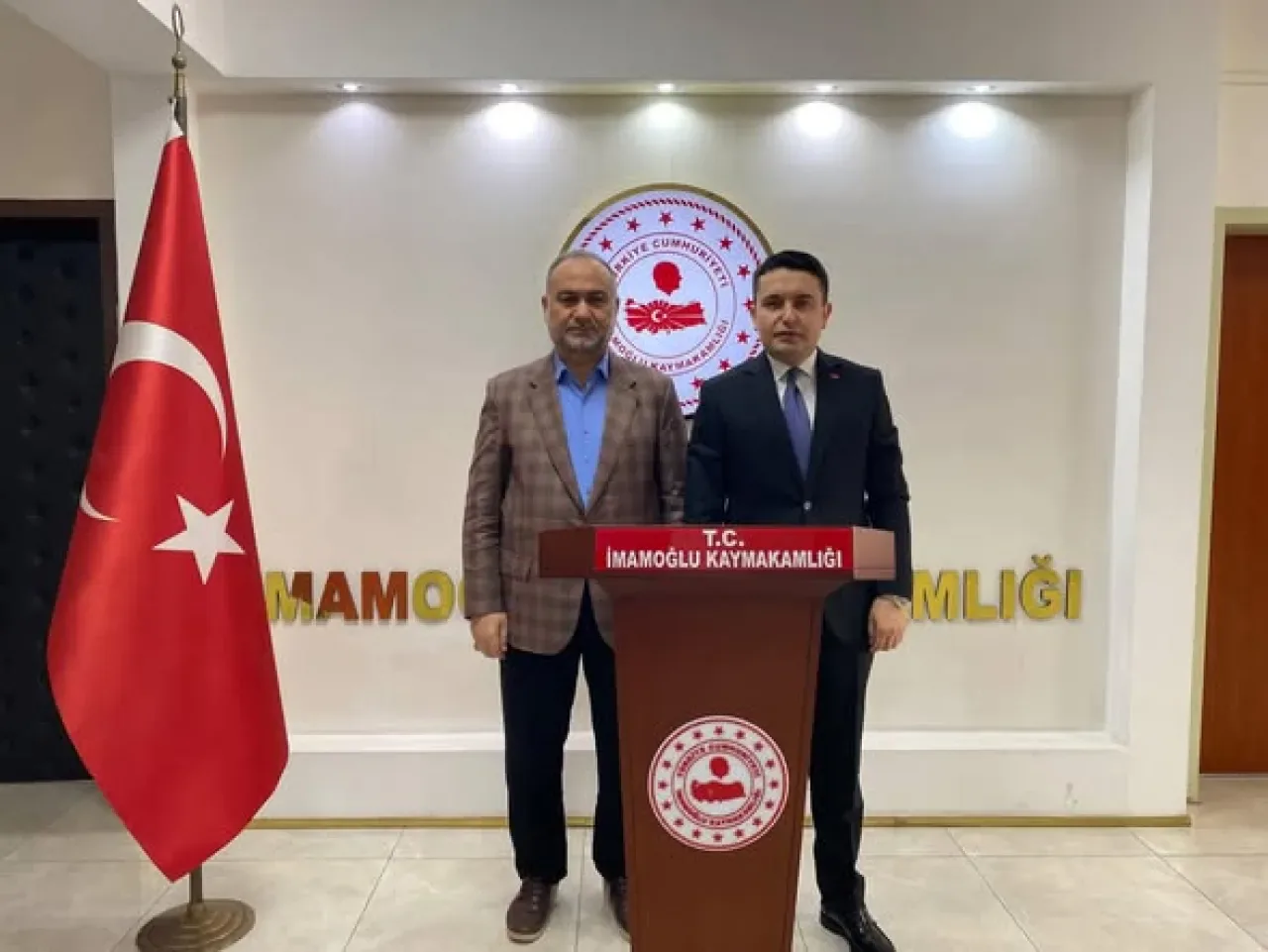 Adana İl Müftüsü Mehmet Taşcı, İmamoğlu Kaymakamı Osman Şahin'i Ziyaret Etti Adana İl Müftüsü Mehmet Taşcı, İmamoğlu Kaymakamı Osman Şahin'i Ziyaret Etti