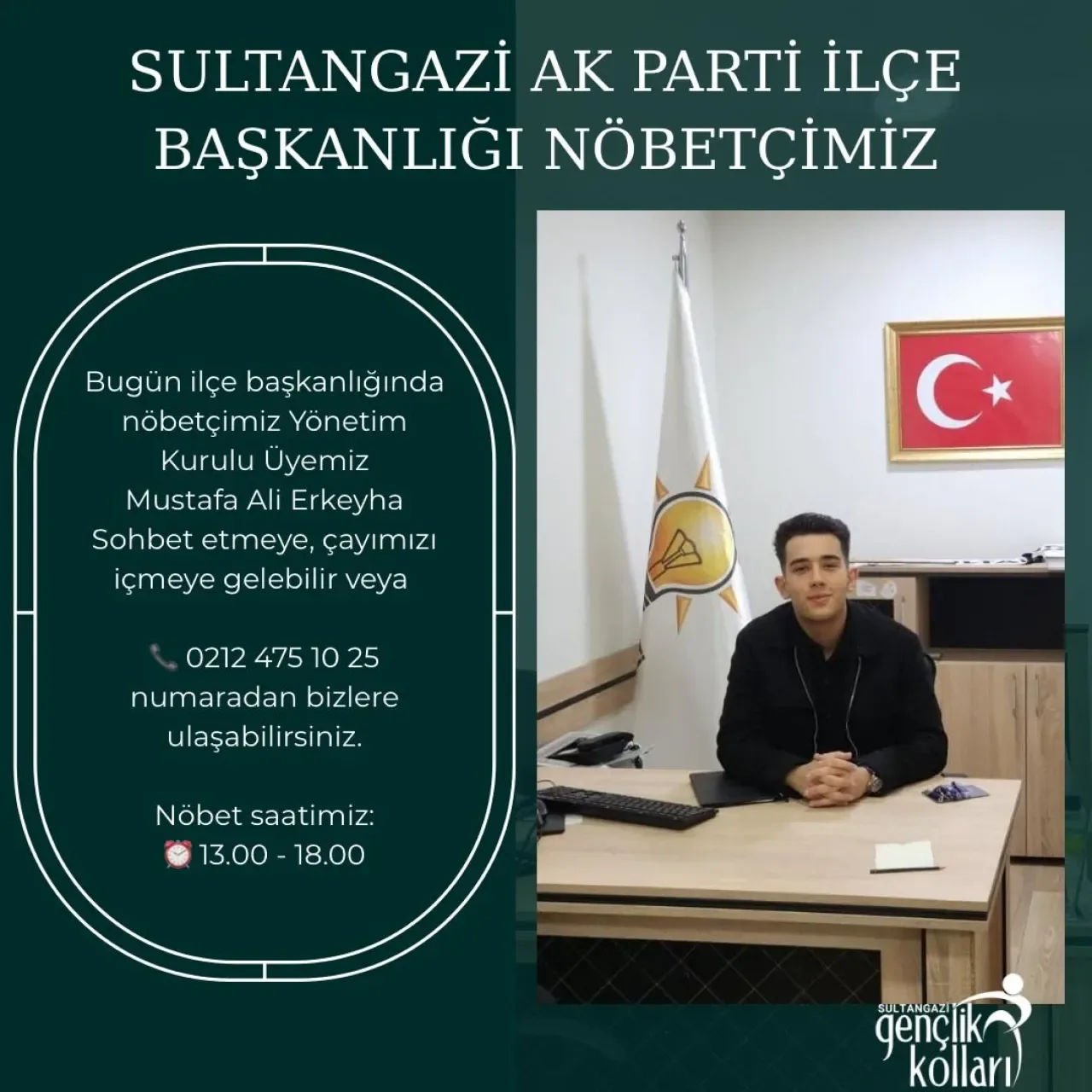 AK Parti Gençlik Kolları Sultangazi'de Günlük Nöbetçi Sistemini Başlattı AK Parti Gençlik Kolları Sultangazi'de Günlük Nöbetçi Sistemini Başlattı