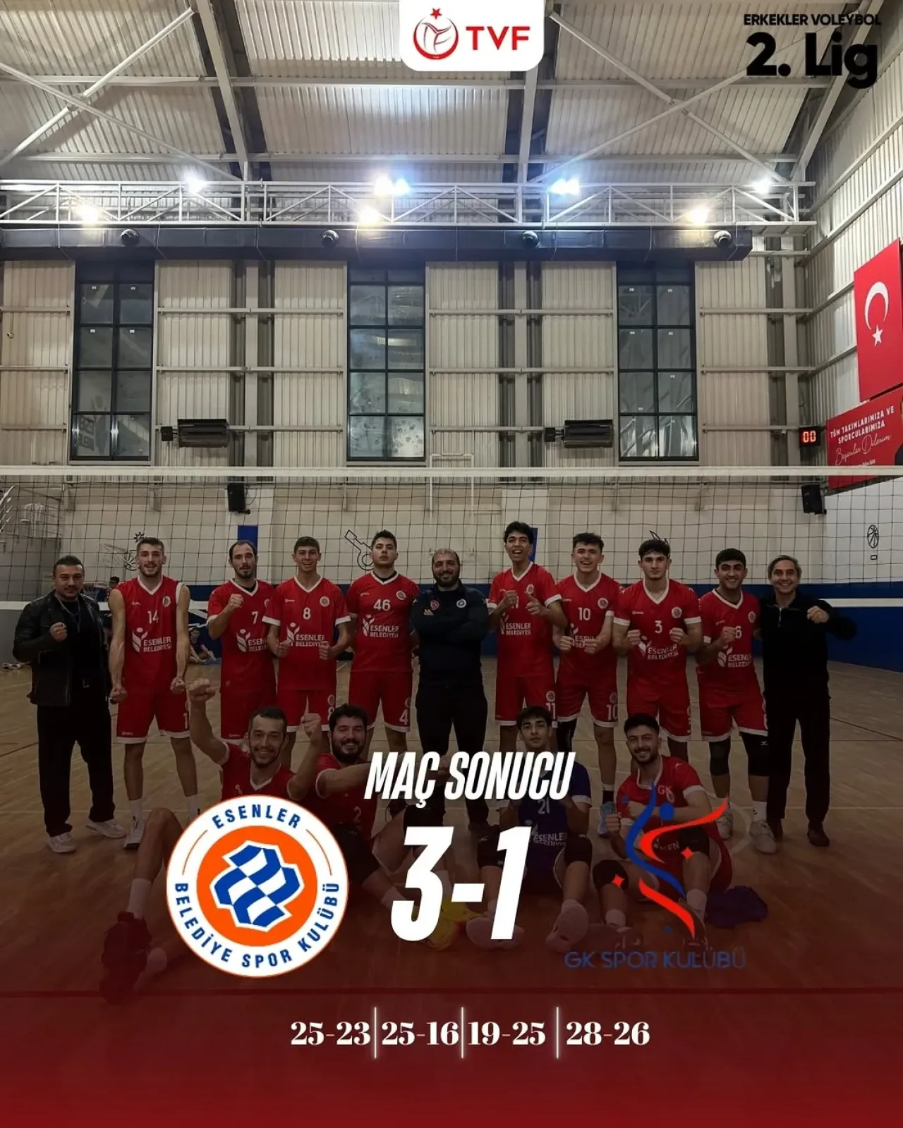 Esenler Belediyespor Voleybol Takımı, Güner Karakaya'yı 3-1 Mağlup Etti Esenler Belediyespor Voleybol Takımı, Güner Karakaya'yı 3-1 Mağlup Etti