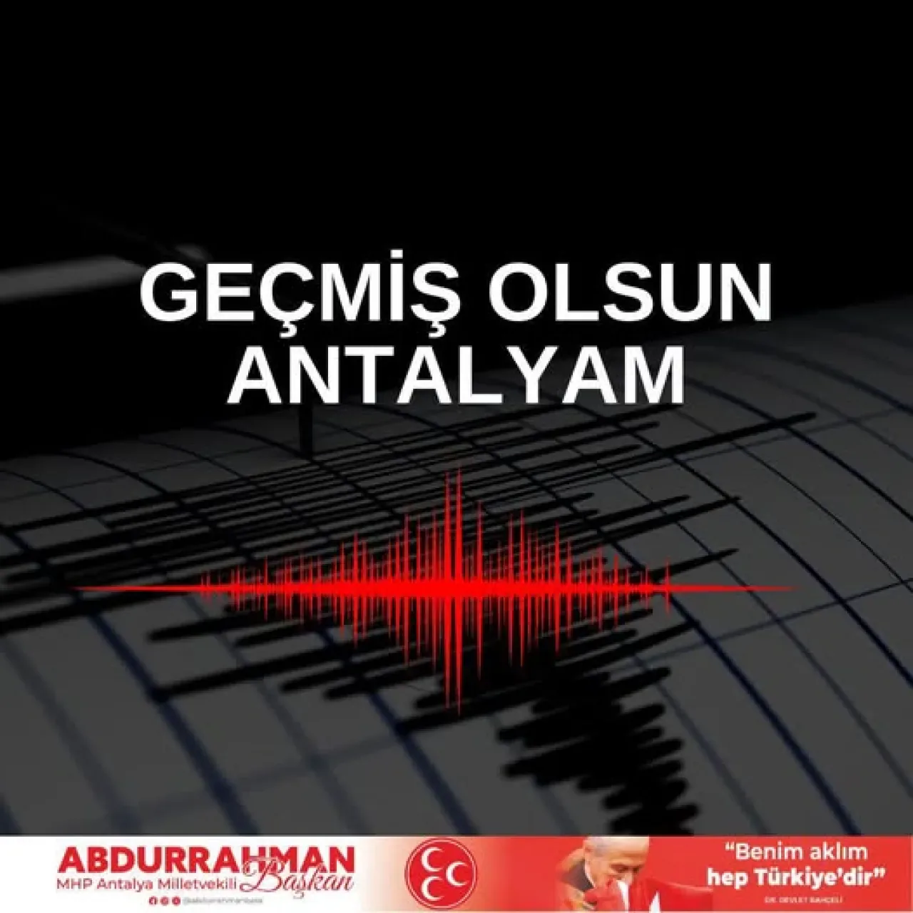 Antalya Milletvekili Konyaaltı'ndaki Deprem İçin Geçmiş Olsun Diledi Antalya Milletvekili Konyaaltı'ndaki Deprem İçin Geçmiş Olsun Diledi