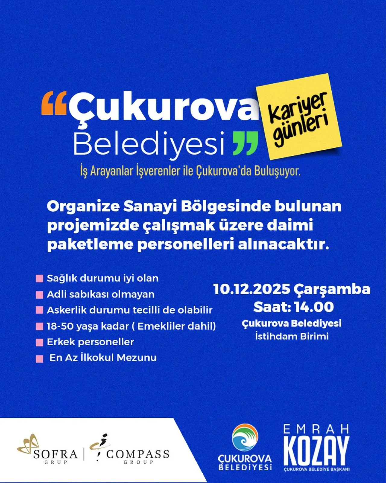 Çukurova Belediyesi İstihdam Buluşması ile İş Arayanlara Fırsat Çukurova Belediyesi İstihdam Buluşması ile İş Arayanlara Fırsat