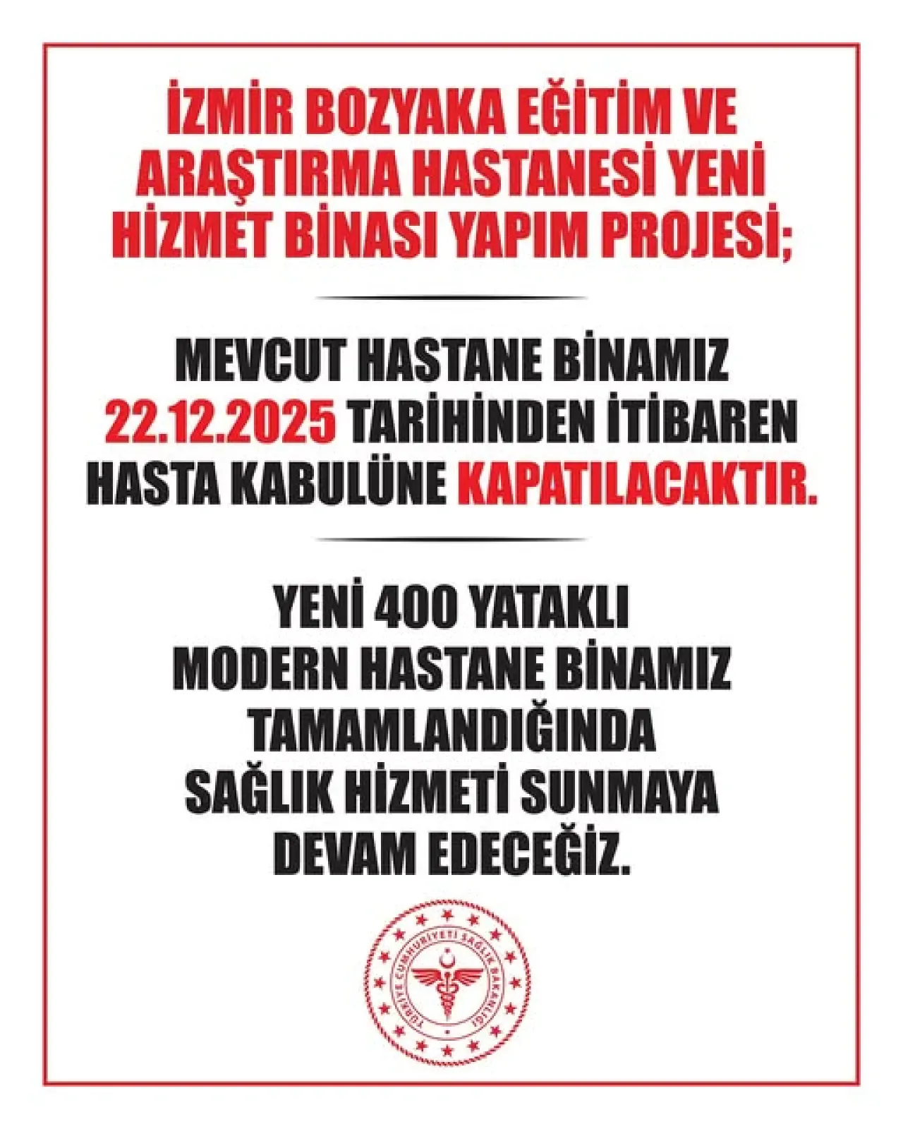 İzmir Bozyaka Eğitim ve Araştırma Hastanesi'nin Yeni Dönemi: 400 Yataklı Modern Bina Geliyor İzmir Bozyaka Eğitim ve Araştırma Hastanesi'nin Yeni Dönemi: 400 Yataklı Modern Bina Geliyor