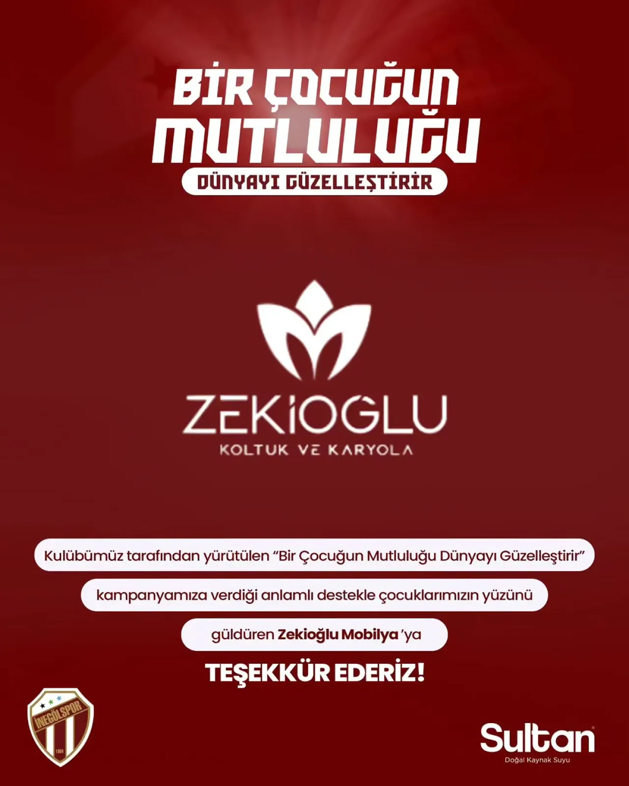 İnegölspor ve Zekioğlu Mobilya'dan Anlamlı Sosyal Sorumluluk Projesi İnegölspor ve Zekioğlu Mobilya'dan Anlamlı Sosyal Sorumluluk Projesi