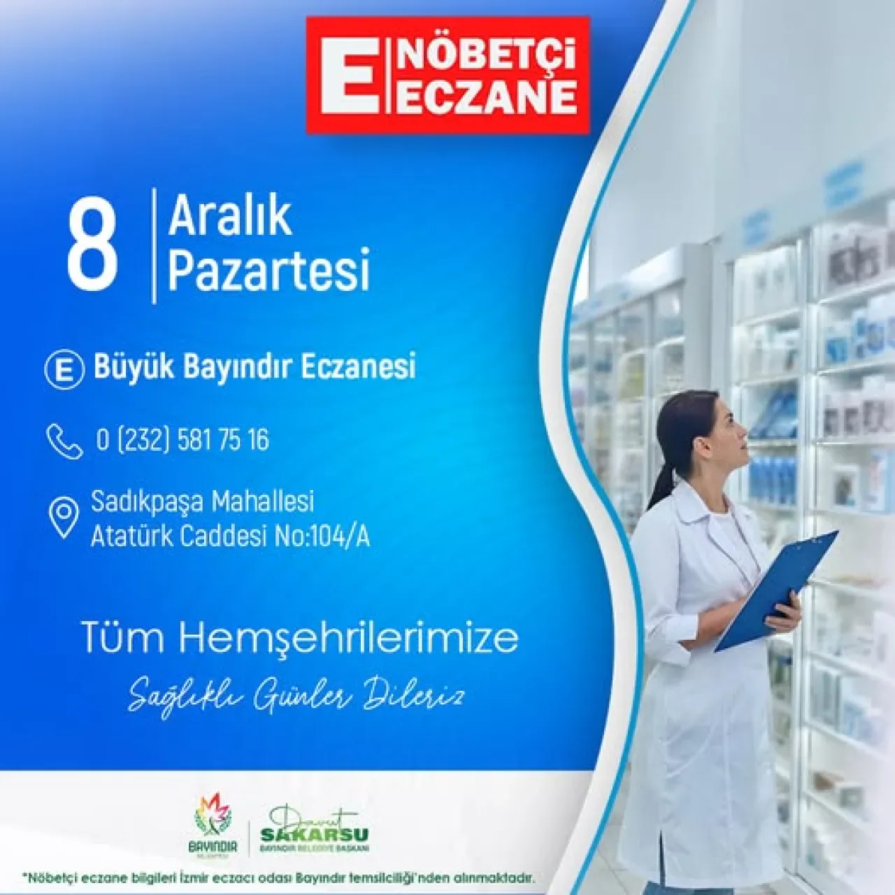 Bayındır Belediyesi'nden Vatandaşlara Sağlık Mesajı Bayındır Belediyesi'nden Vatandaşlara Sağlık Mesajı