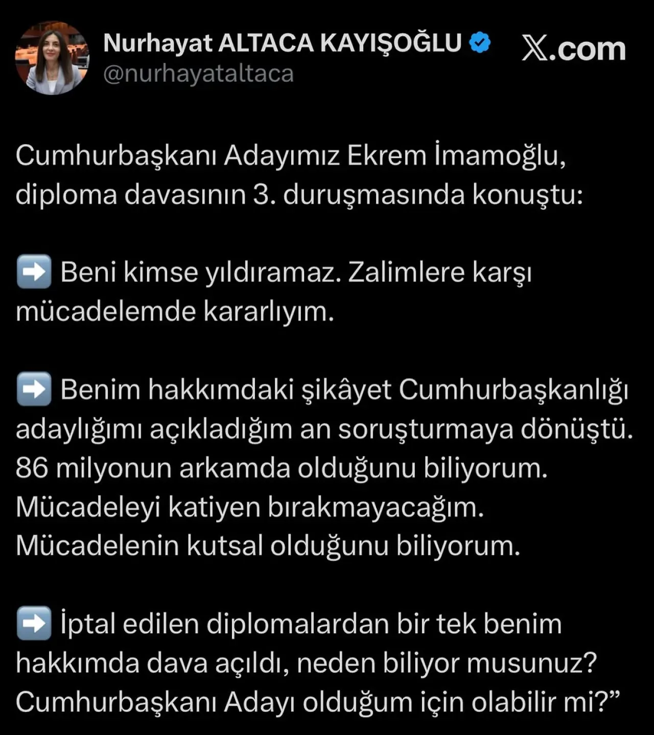 Ekrem İmamoğlu, Diploma Davasında "Beni Kimse Yıldıramaz" Dedi Ekrem İmamoğlu, Diploma Davasında "Beni Kimse Yıldıramaz" Dedi