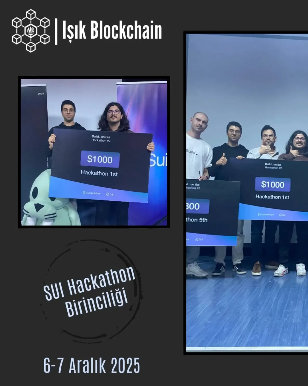 Işık Üniversitesi Blockchain Kulübü, BuilderMare Sui Hackathon'unda Birincilik Kazandı Işık Üniversitesi Blockchain Kulübü, BuilderMare Sui Hackathon'unda Birincilik Kazandı