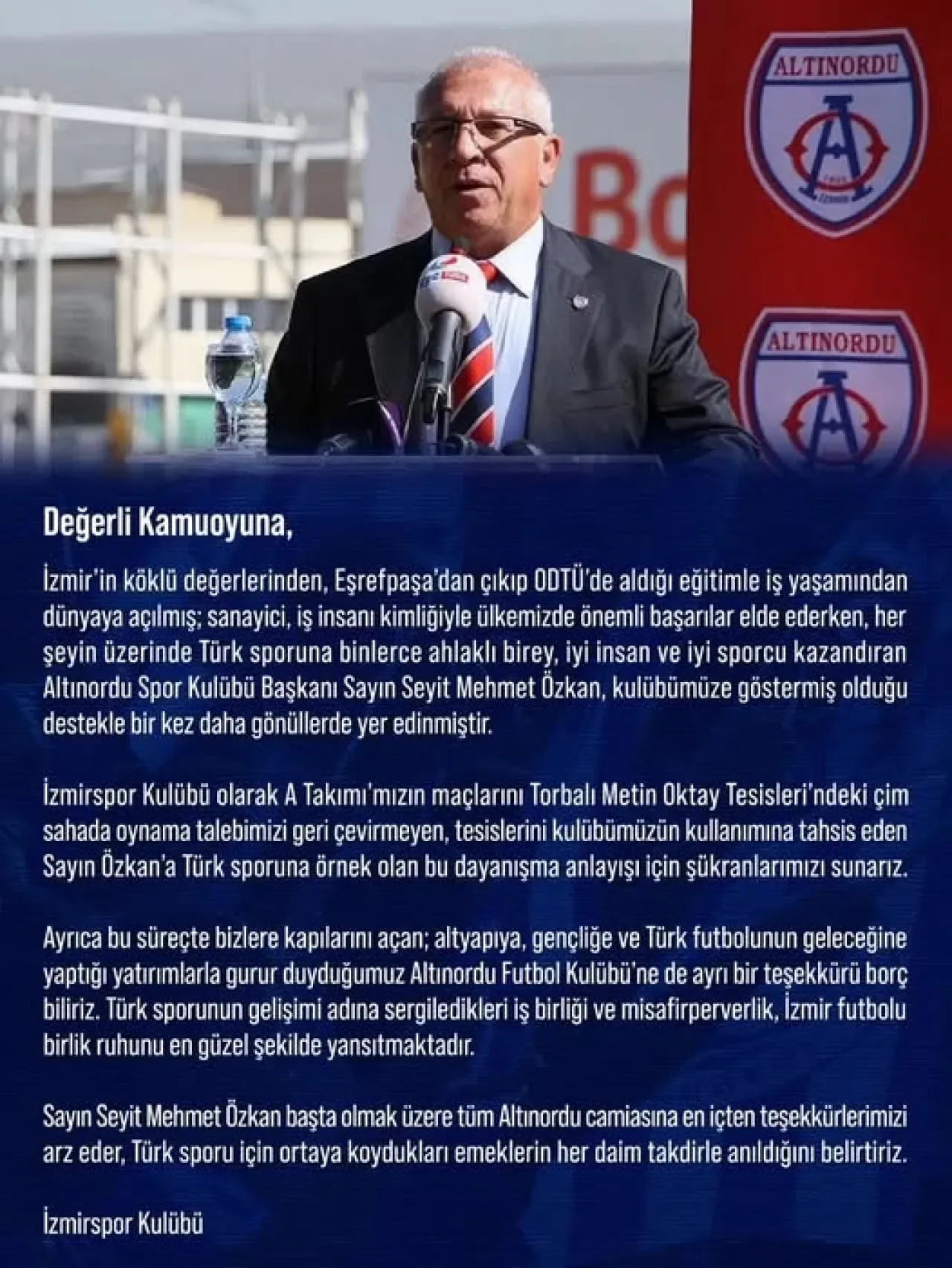 İzmirspor Maçlarını Altınordu'nun Torbalı Tesislerinde Oynayacak İzmirspor Maçlarını Altınordu'nun Torbalı Tesislerinde Oynayacak