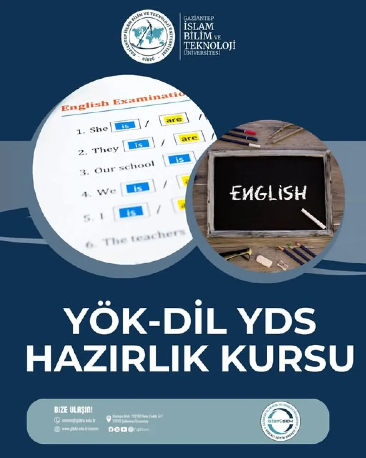 Gaziantep İslam Bilim ve Teknoloji Üniversitesi'nde YÖK Dil YDS Hazırlık Kursu Açılıyor Gaziantep İslam Bilim ve Teknoloji Üniversitesi'nde YÖK Dil YDS Hazırlık Kursu Açılıyor