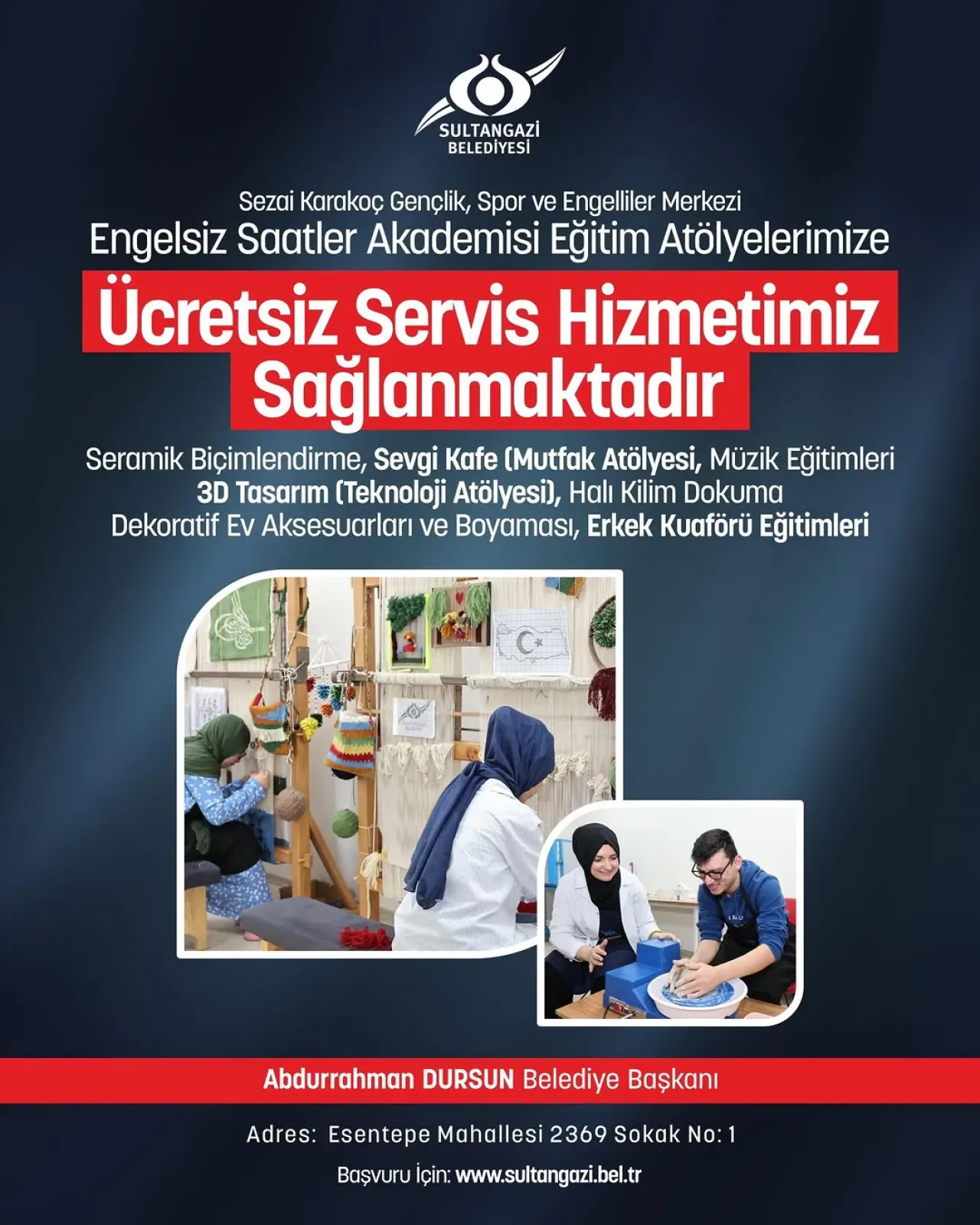 Sultangazi'de Engelli Bireylere Ücretsiz Servis ve Eğitim Desteği Sultangazi'de Engelli Bireylere Ücretsiz Servis ve Eğitim Desteği
