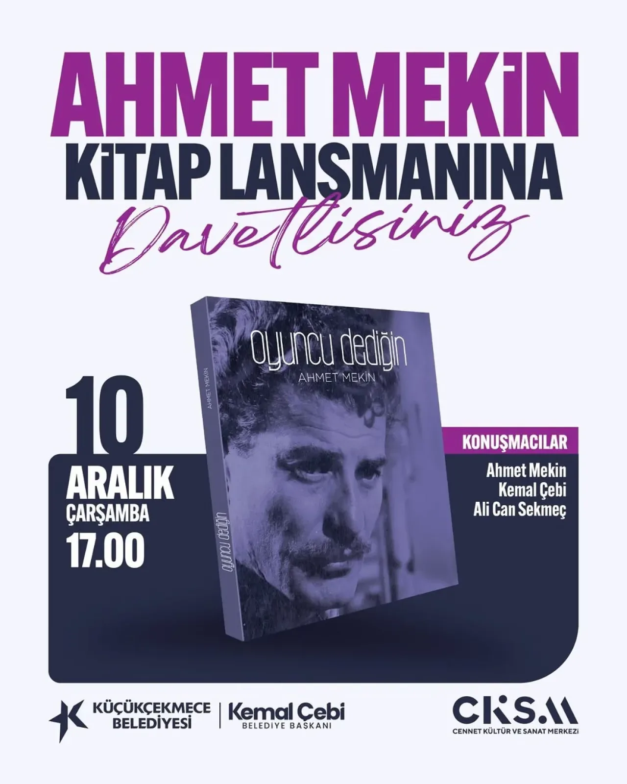 Yeşilçam'ın Usta Oyuncusu Ahmet Mekin, Küçükçekmece'de Kitabını Anlatacak Yeşilçam'ın Usta Oyuncusu Ahmet Mekin, Küçükçekmece'de Kitabını Anlatacak