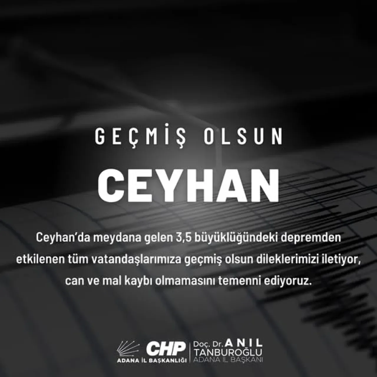 Adana Ceyhan'da 3.5 Büyüklüğünde Deprem: Can ve Mal Kaybı Yaşanmadı Adana Ceyhan'da 3.5 Büyüklüğünde Deprem: Can ve Mal Kaybı Yaşanmadı