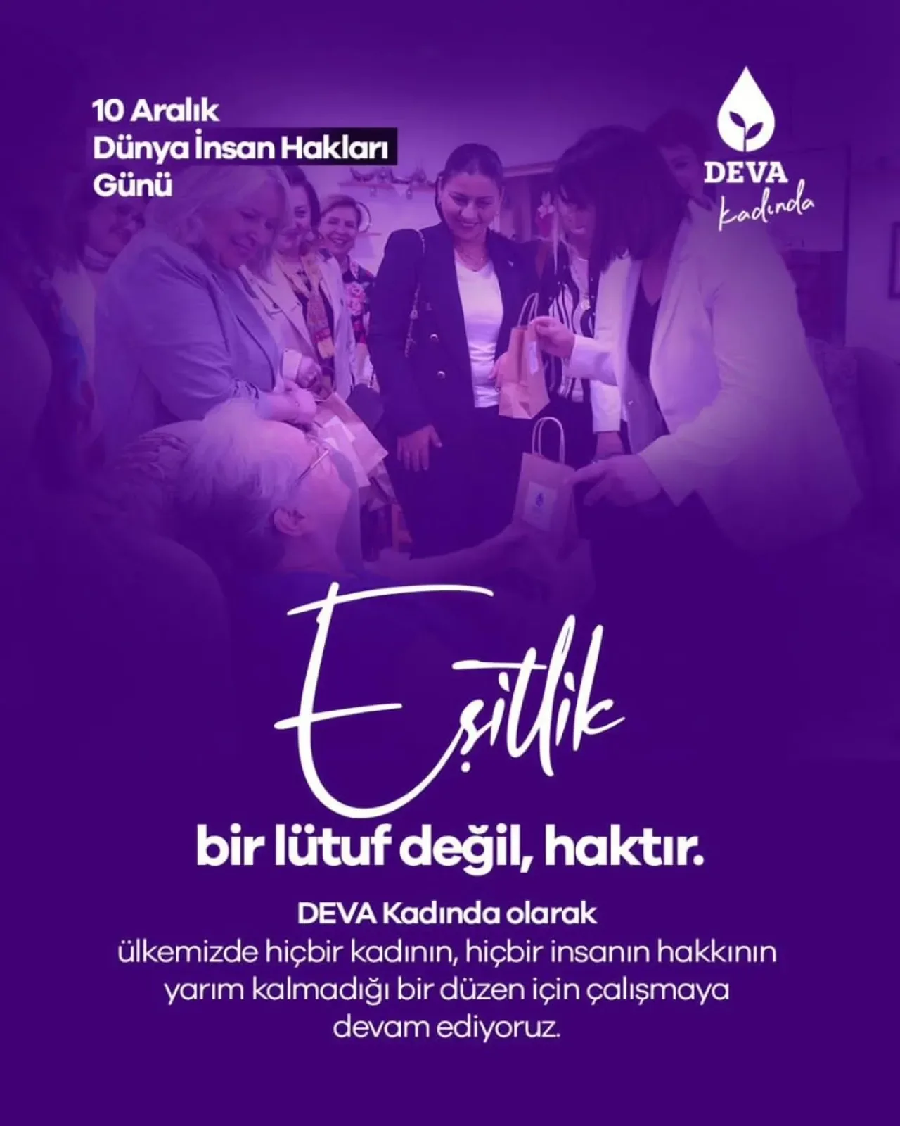 DEVA Partisi Kocaeli'nden 10 Aralık Dünya İnsan Hakları Günü Mesajı DEVA Partisi Kocaeli'nden 10 Aralık Dünya İnsan Hakları Günü Mesajı