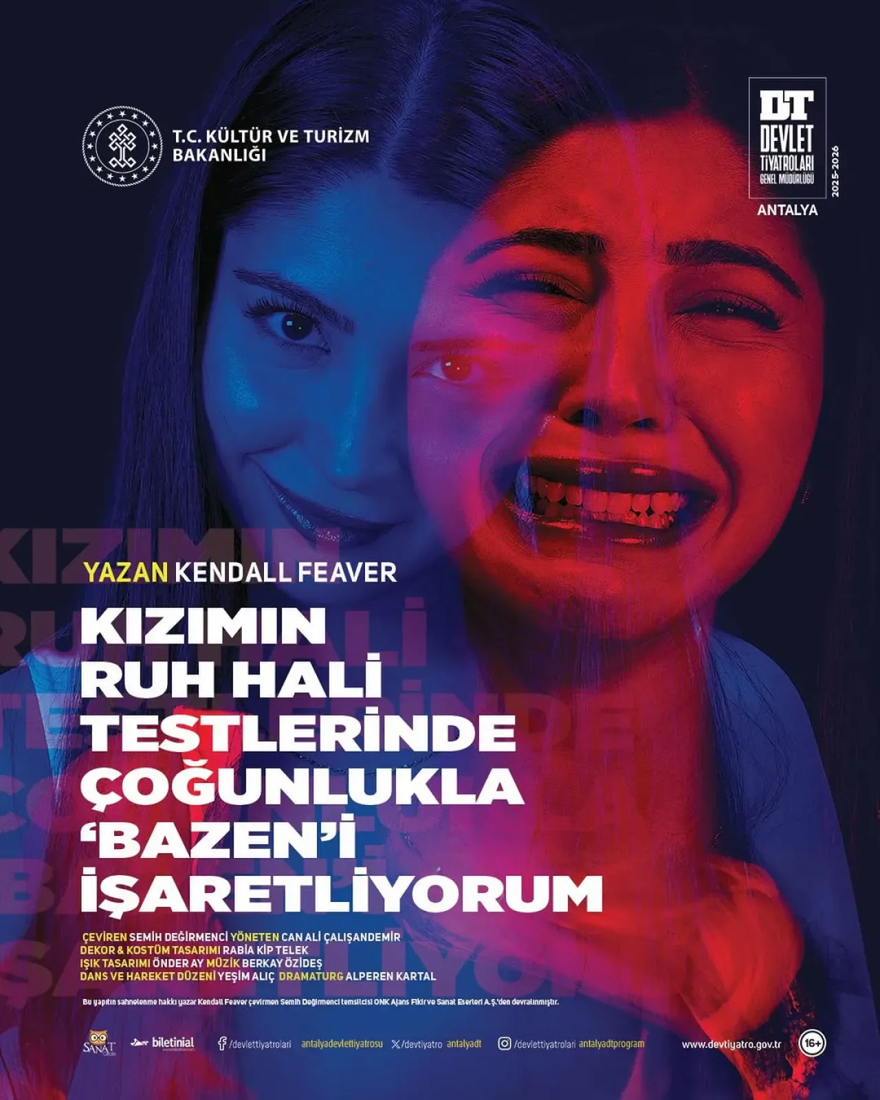 Antalya Devlet Tiyatrosu, "Kızımın Ruh Hali" Oyunu ile Seyirci Karşısına Çıkıyor Antalya Devlet Tiyatrosu, "Kızımın Ruh Hali" Oyunu ile Seyirci Karşısına Çıkıyor