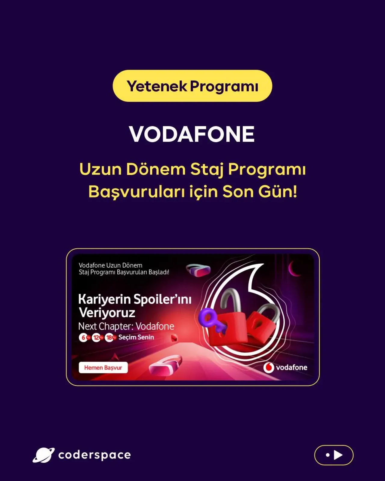 Vodafone Uzun Dönem Staj Programı Başvuruları Sona Eriyor Vodafone Uzun Dönem Staj Programı Başvuruları Sona Eriyor