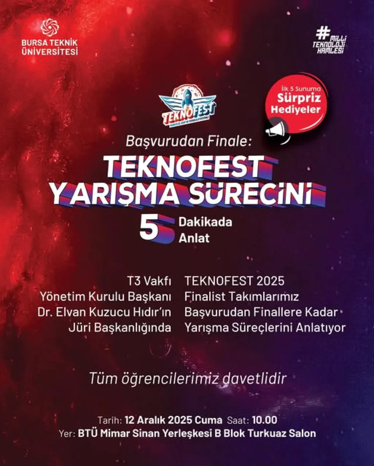 BTÜ'de Öğrencilere Özel "5 Dakikada Hikâyeni Anlat" Etkinliği Düzenleniyor BTÜ'de Öğrencilere Özel "5 Dakikada Hikâyeni Anlat" Etkinliği Düzenleniyor