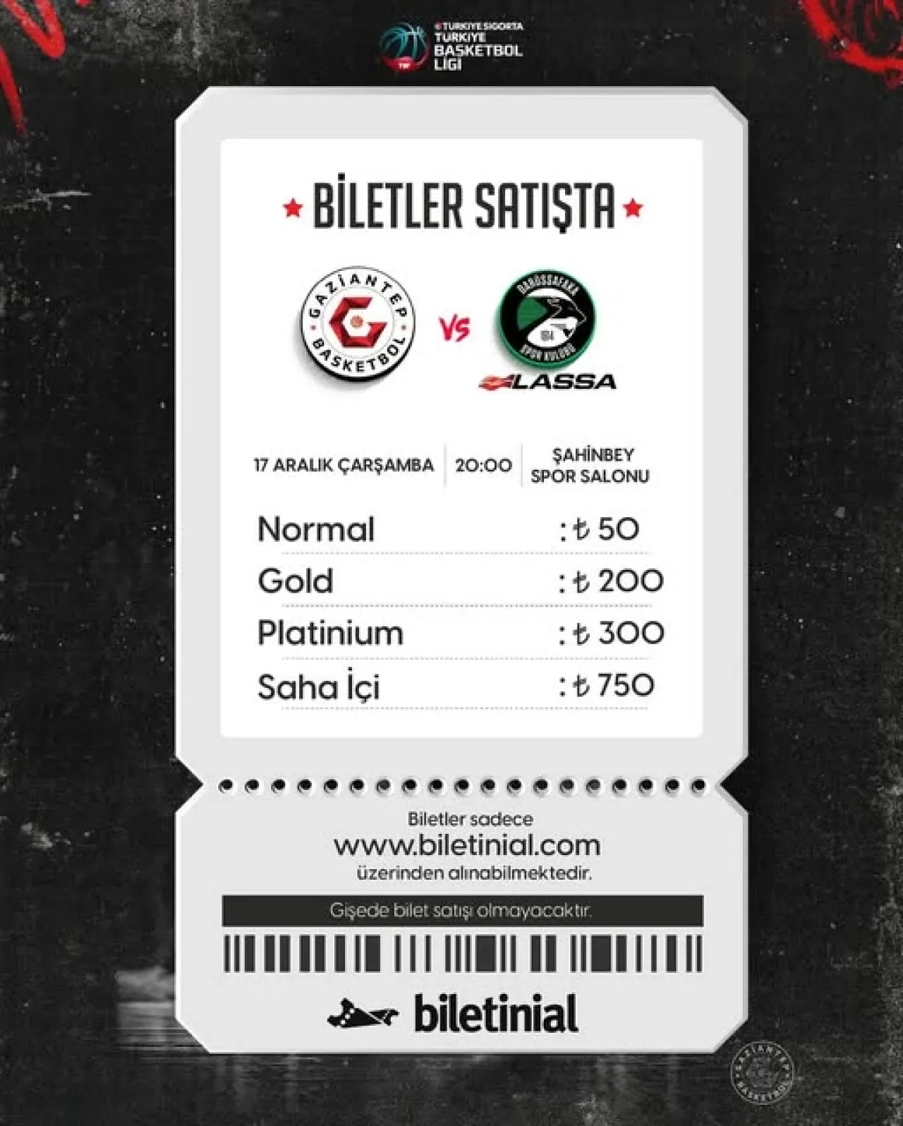 Gaziantep Basketbol Takımı Maçları İçin Biletler Satışa Çıktı Gaziantep Basketbol Takımı Maçları İçin Biletler Satışa Çıktı