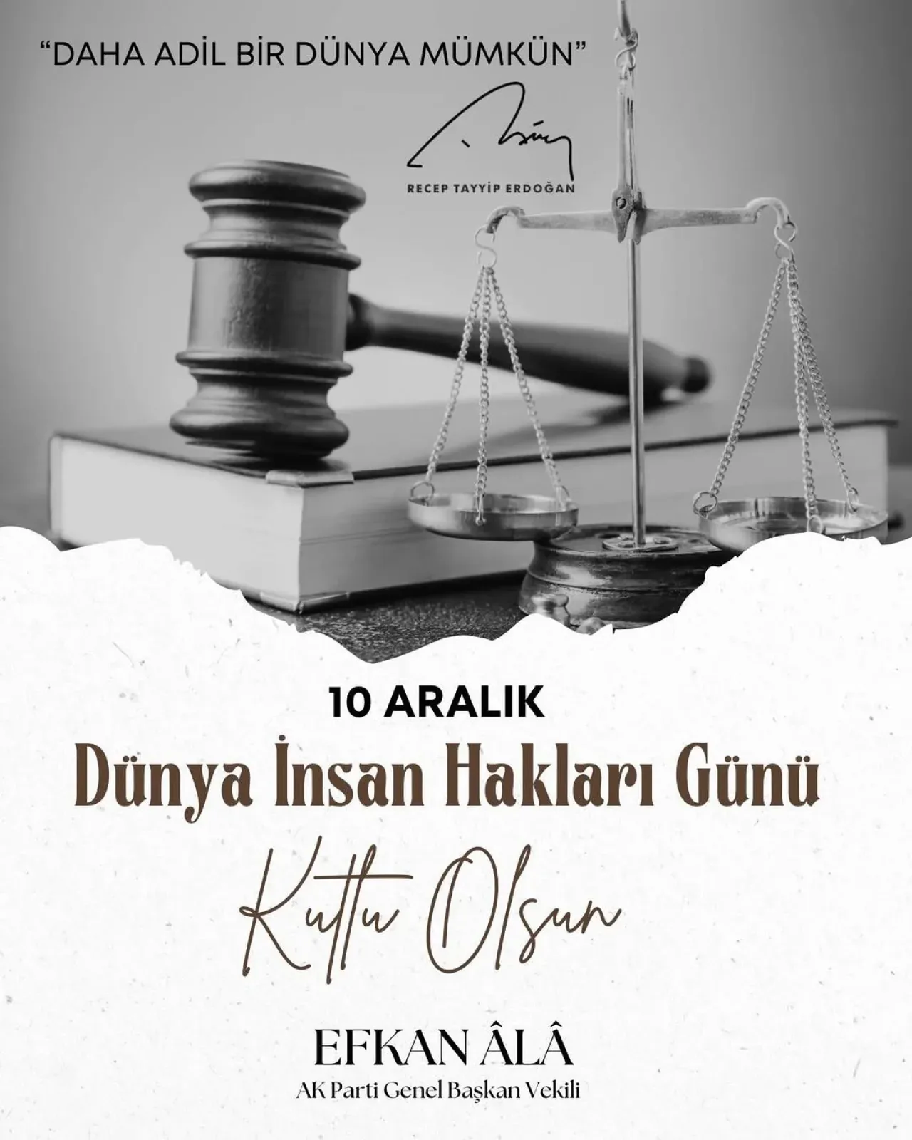 Efkan Ala'dan Dünya İnsan Hakları Günü Mesajı: Adalet ve Merhamet Temennisi Efkan Ala'dan Dünya İnsan Hakları Günü Mesajı: Adalet ve Merhamet Temennisi