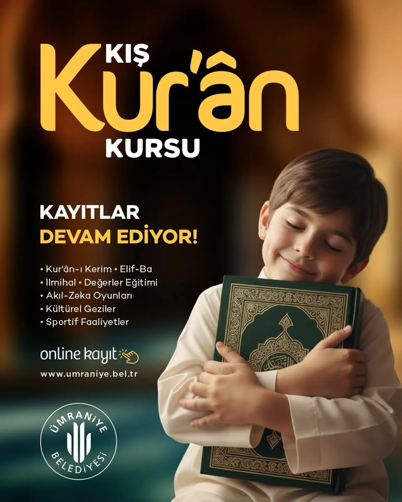 Ümraniye Belediyesi Kış Dönemi Kur'an Kursu Kayıtları Başladı Ümraniye Belediyesi Kış Dönemi Kur'an Kursu Kayıtları Başladı