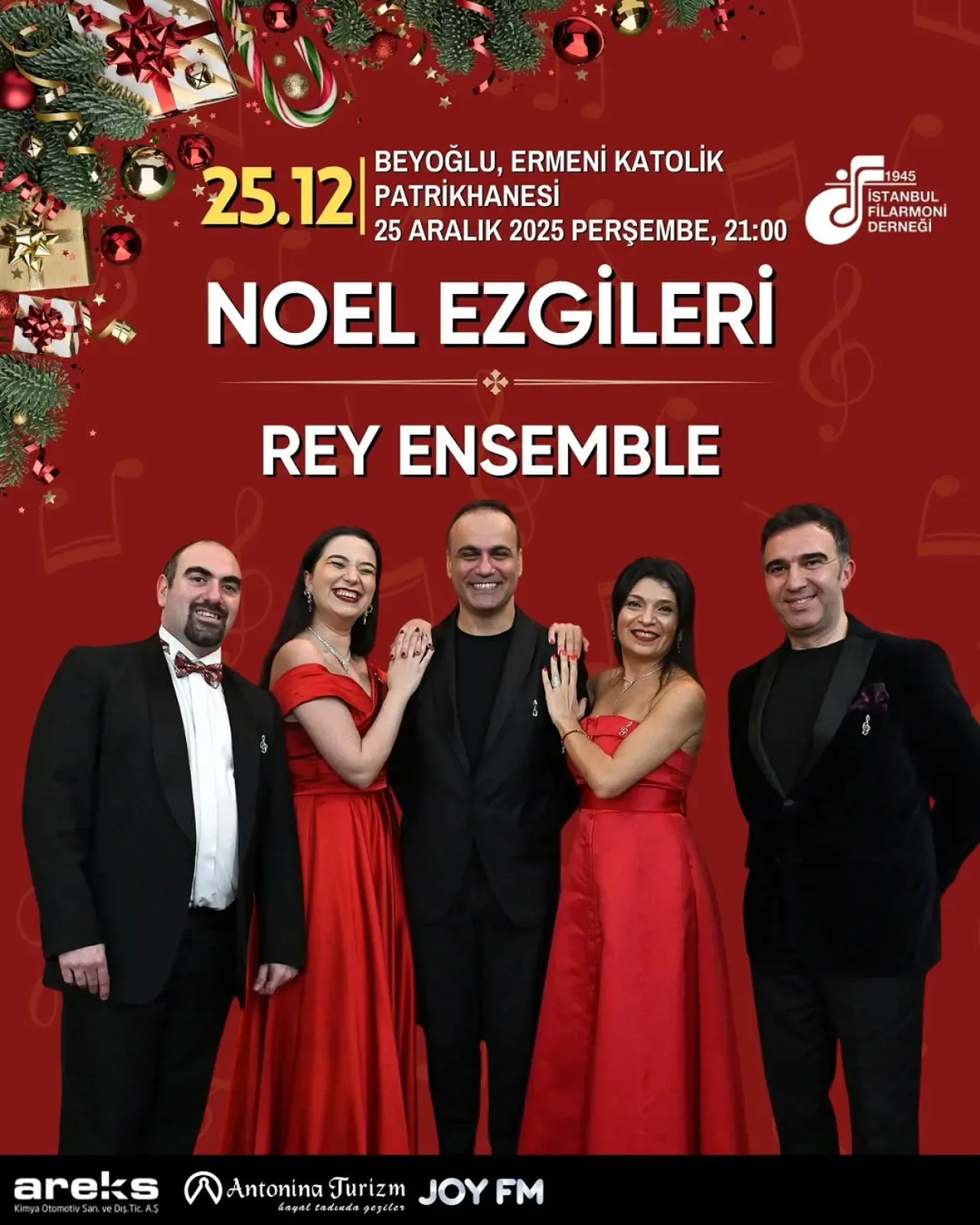 Rey Ensemble, Noel Konseri ile Ermeni Katolik Patrikhanesi'nde Sahne Alacak Rey Ensemble, Noel Konseri ile Ermeni Katolik Patrikhanesi'nde Sahne Alacak