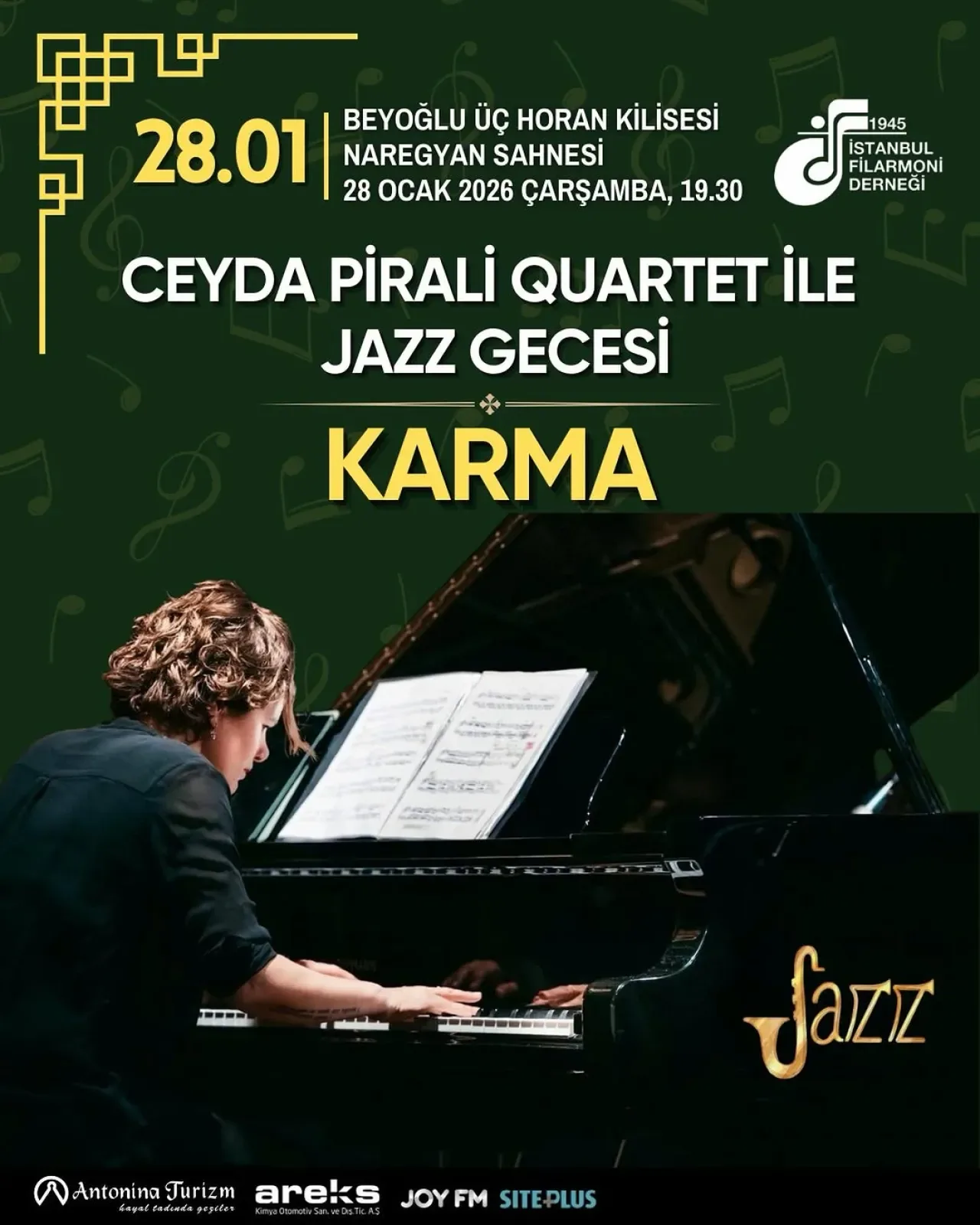 Ceyda Pirali Quartet, Beyoğlu'nda Unutulmaz Bir Jazz Gecesine İmza Atacak Ceyda Pirali Quartet, Beyoğlu'nda Unutulmaz Bir Jazz Gecesine İmza Atacak