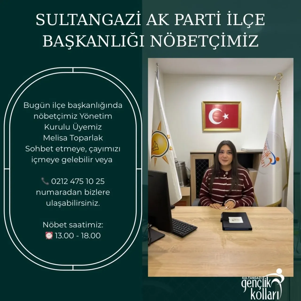 AK Gençlik Sultangazi'de Bugünkü Nöbetçi İlçe Başkanlığında Görev Başında AK Gençlik Sultangazi'de Bugünkü Nöbetçi İlçe Başkanlığında Görev Başında