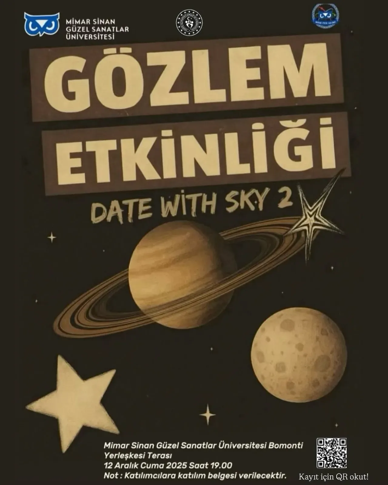 MSGSÜ Bomonti'de Gökyüzü Gözlem Etkinliği: Satürn ve Jüpiter Görülecek MSGSÜ Bomonti'de Gökyüzü Gözlem Etkinliği: Satürn ve Jüpiter Görülecek