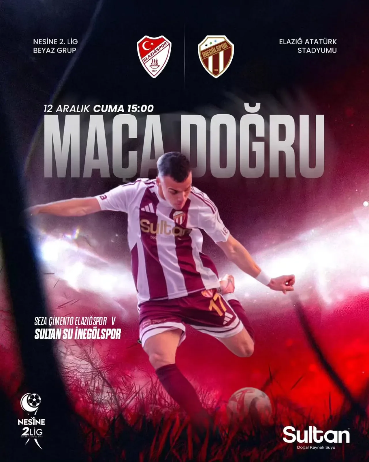 İnegölspor, Elazığspor deplasmanında 3 puan peşinde İnegölspor, Elazığspor deplasmanında 3 puan peşinde