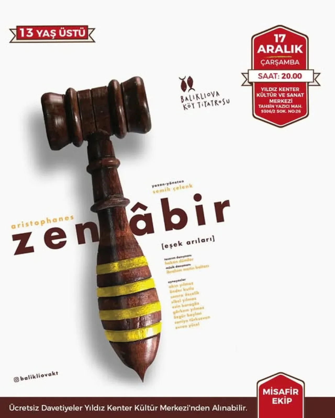 Karabağlar'da Ücretsiz Tiyatro Keyfi: "Zenâbir - Eşek Arıları" Sahnelenecek Karabağlar'da Ücretsiz Tiyatro Keyfi: "Zenâbir - Eşek Arıları" Sahnelenecek