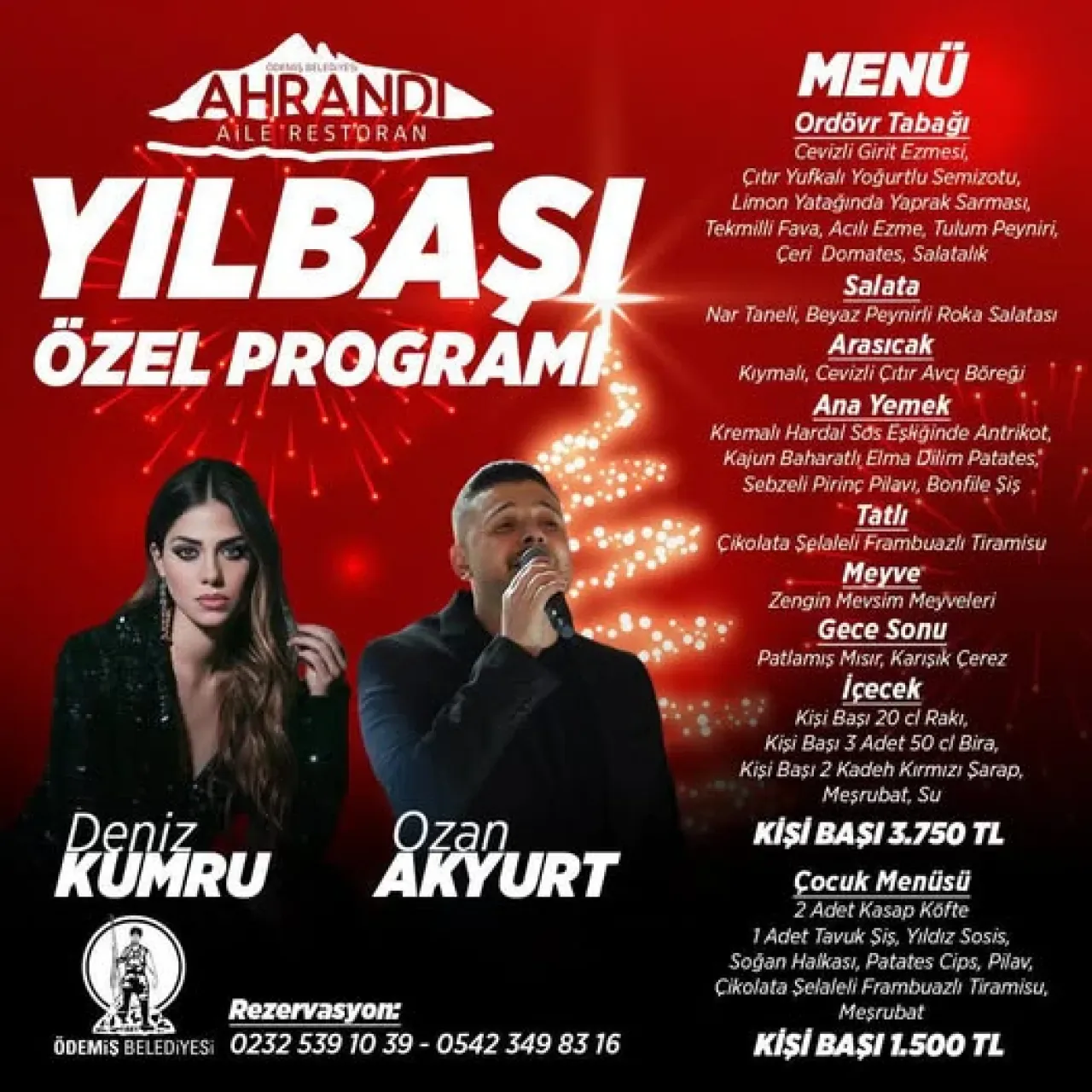 Ödemiş'te Yılbaşı Gecesi için Ahrandı Restoran'da Rezervasyonlar Başladı Ödemiş'te Yılbaşı Gecesi için Ahrandı Restoran'da Rezervasyonlar Başladı
