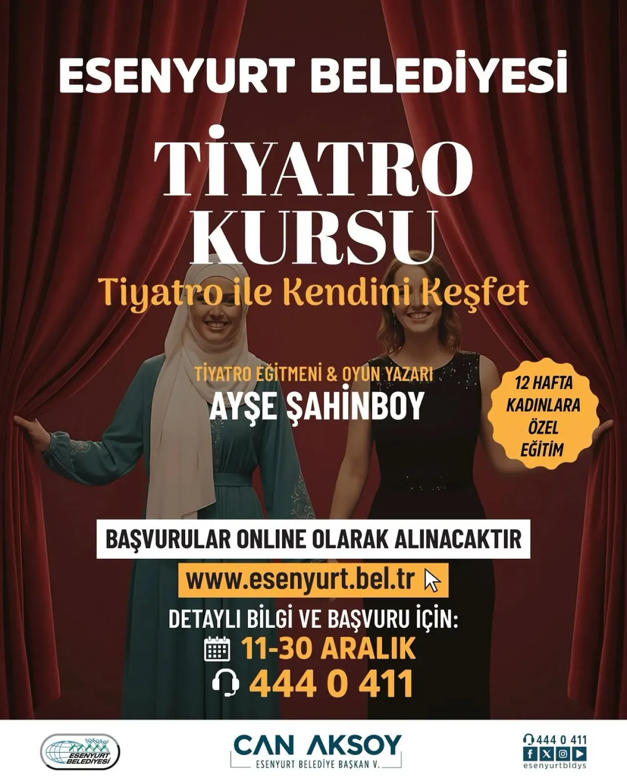 Esenyurt'ta Kadınlar İçin Tiyatro Kursu Başlıyor Esenyurt'ta Kadınlar İçin Tiyatro Kursu Başlıyor