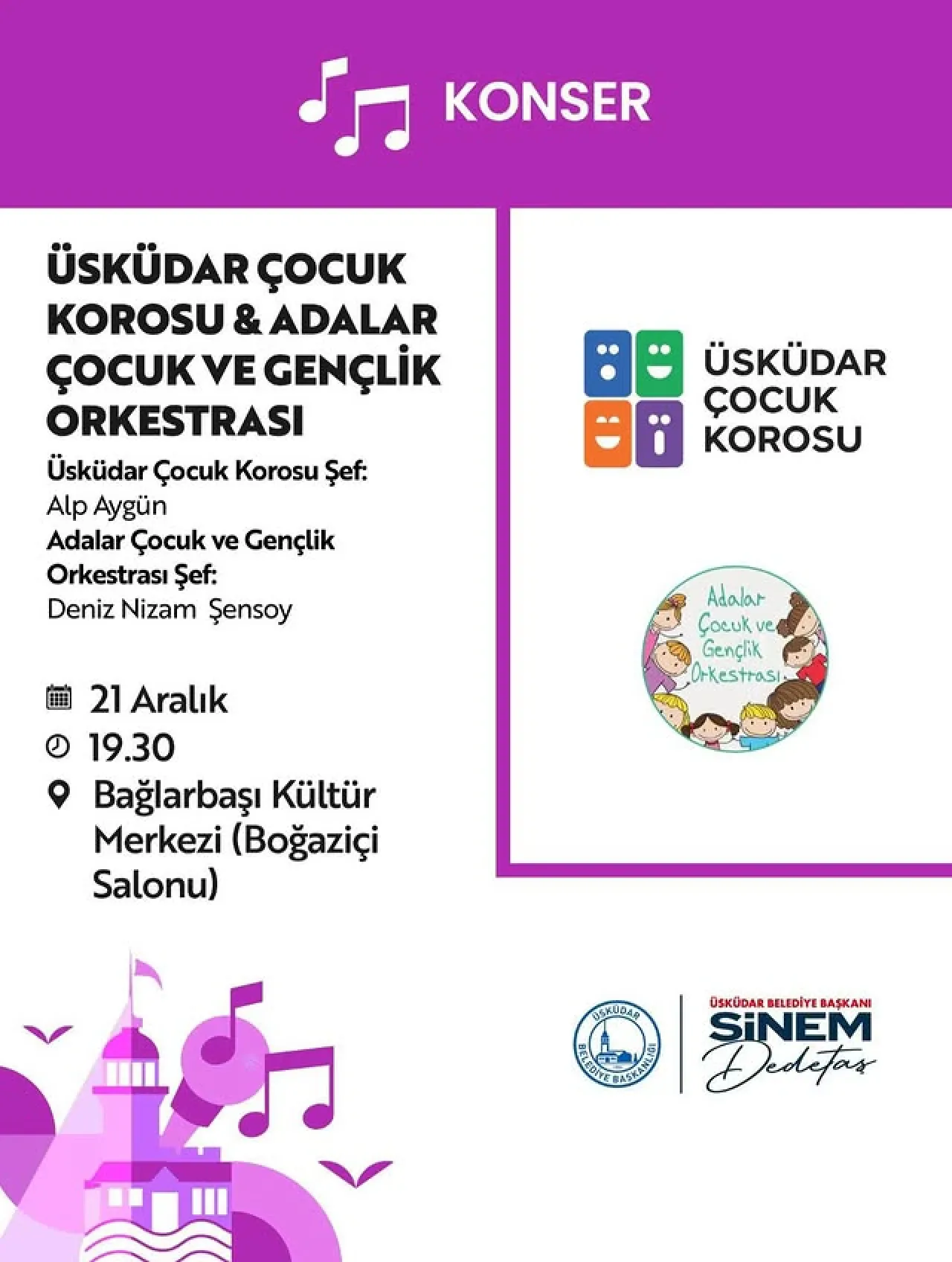 Adalar Çocuk ve Gençlik Orkestrası ve Üsküdar Belediyesi Çocuk Korosu Yeni Yıl Konseri Verecek Adalar Çocuk ve Gençlik Orkestrası ve Üsküdar Belediyesi Çocuk Korosu Yeni Yıl Konseri Verecek
