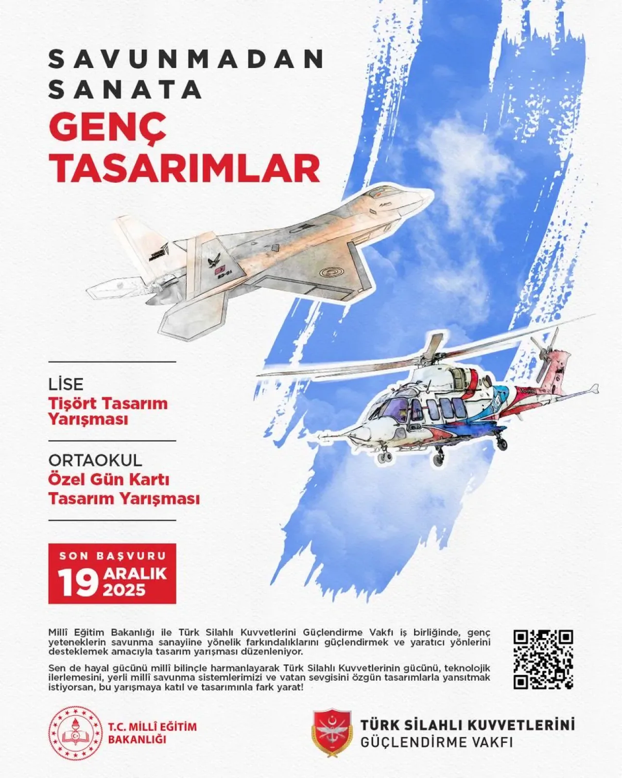 Savunmadan Sanata Genç Tasarımlar Yarışması'na Başvuru Süresi Uzatıldı Savunmadan Sanata Genç Tasarımlar Yarışması'na Başvuru Süresi Uzatıldı