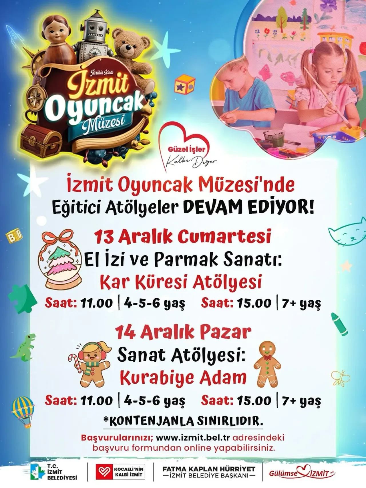 İzmit Belediyesi'nden Çocuklar İçin Kış Atölyeleri İzmit Belediyesi'nden Çocuklar İçin Kış Atölyeleri
