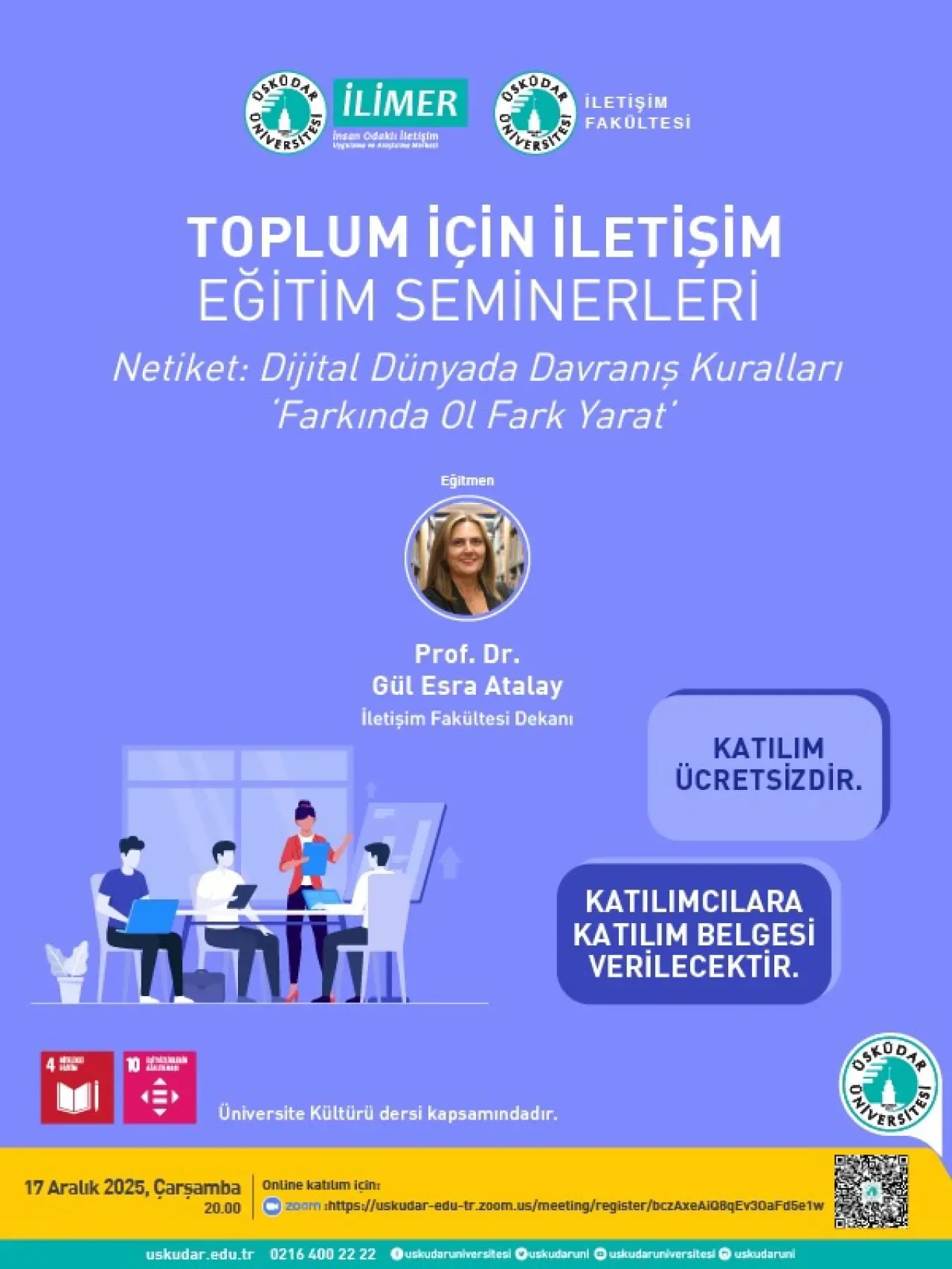 Üsküdar Üniversitesi'nde "Netiket: Dijital Dünyada Davranış Kuralları" Semineri Düzenleniyor Üsküdar Üniversitesi'nde "Netiket: Dijital Dünyada Davranış Kuralları" Semineri Düzenleniyor