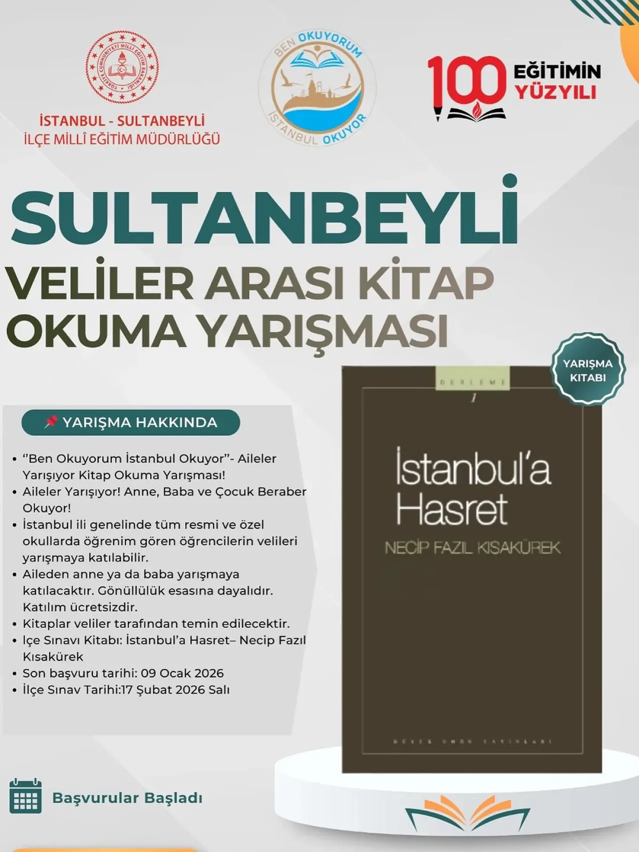 Sultanbeyli'de Velilere Özel Kitap Okuma Yarışması Başladı Sultanbeyli'de Velilere Özel Kitap Okuma Yarışması Başladı