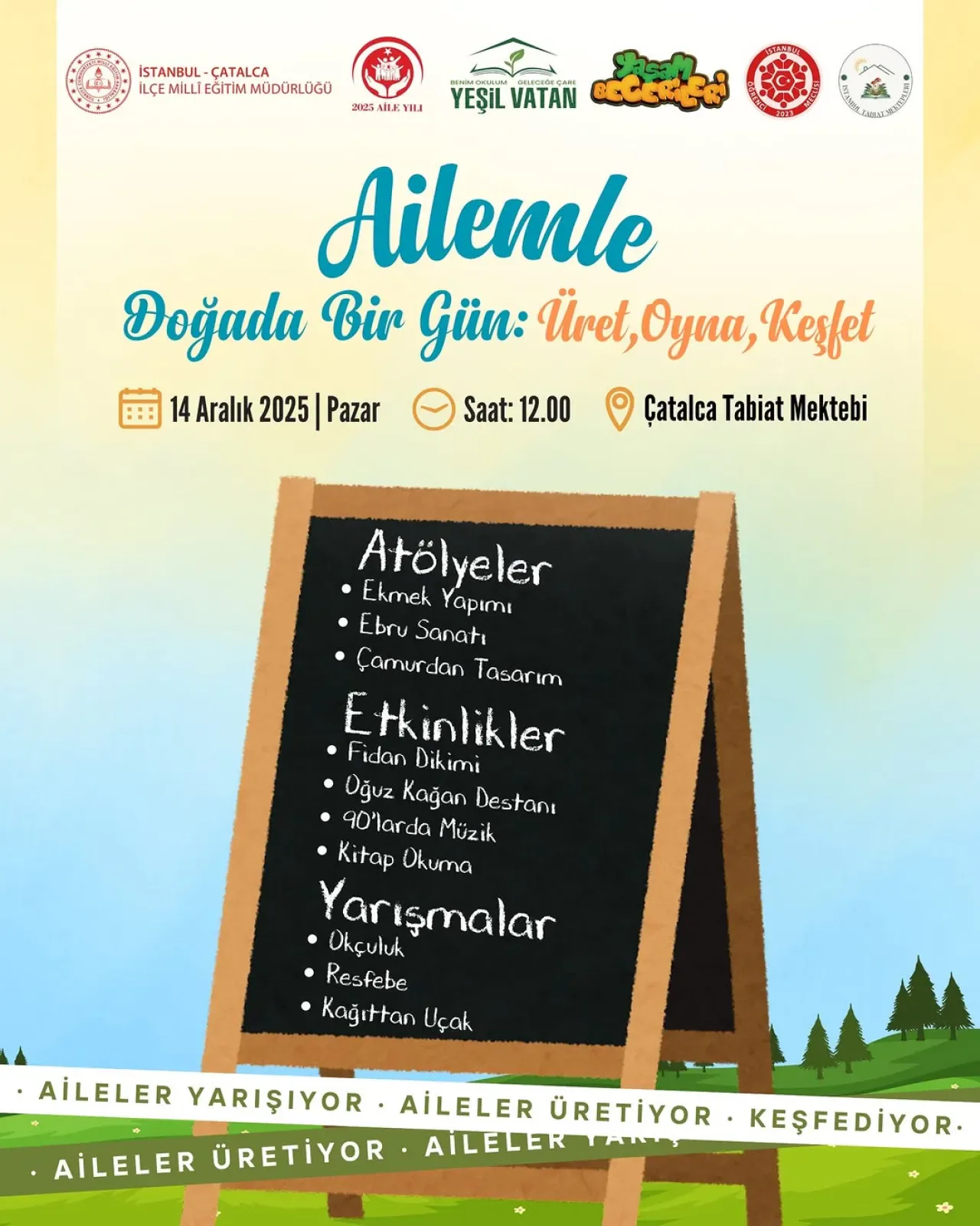 Aileler Çatalca Tabiat Mektebi'nde Doğayla İç İçe Unutulmaz Bir Gün Geçirecek Aileler Çatalca Tabiat Mektebi'nde Doğayla İç İçe Unutulmaz Bir Gün Geçirecek