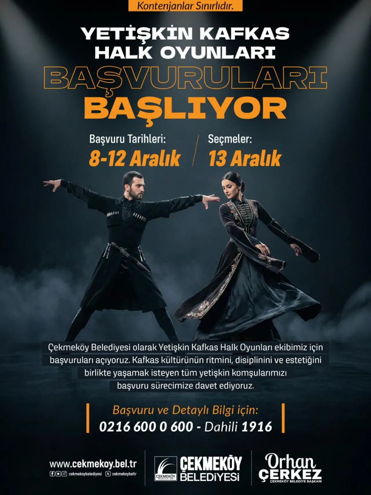 Çekmeköy'de Yetişkinler İçin Kafkas Halk Oyunları Kursu Başvuruları Devam Ediyor Çekmeköy'de Yetişkinler İçin Kafkas Halk Oyunları Kursu Başvuruları Devam Ediyor