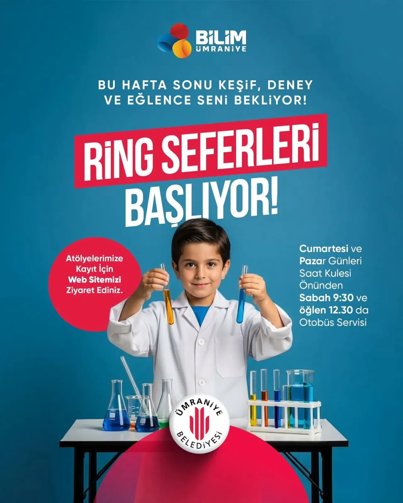 Ümraniye'de Çocuklar İçin Ücretsiz Bilim Merkezi Ring Seferleri Başlıyor Ümraniye'de Çocuklar İçin Ücretsiz Bilim Merkezi Ring Seferleri Başlıyor