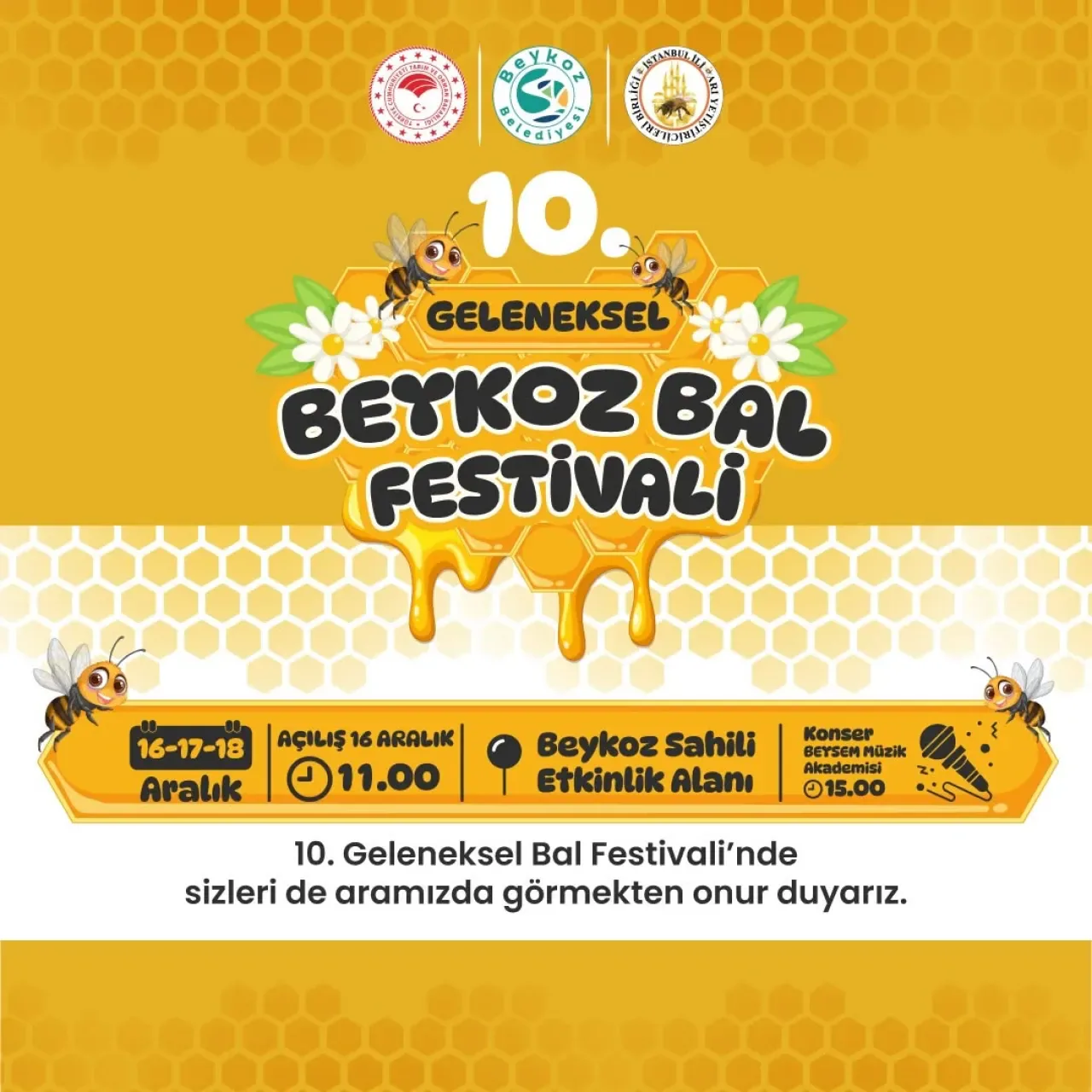 10. Geleneksel Beykoz Bal Festivali Başlıyor: Üreticiler ve Tatım Alanlarıyla Buluşma 10. Geleneksel Beykoz Bal Festivali Başlıyor: Üreticiler ve Tatım Alanlarıyla Buluşma