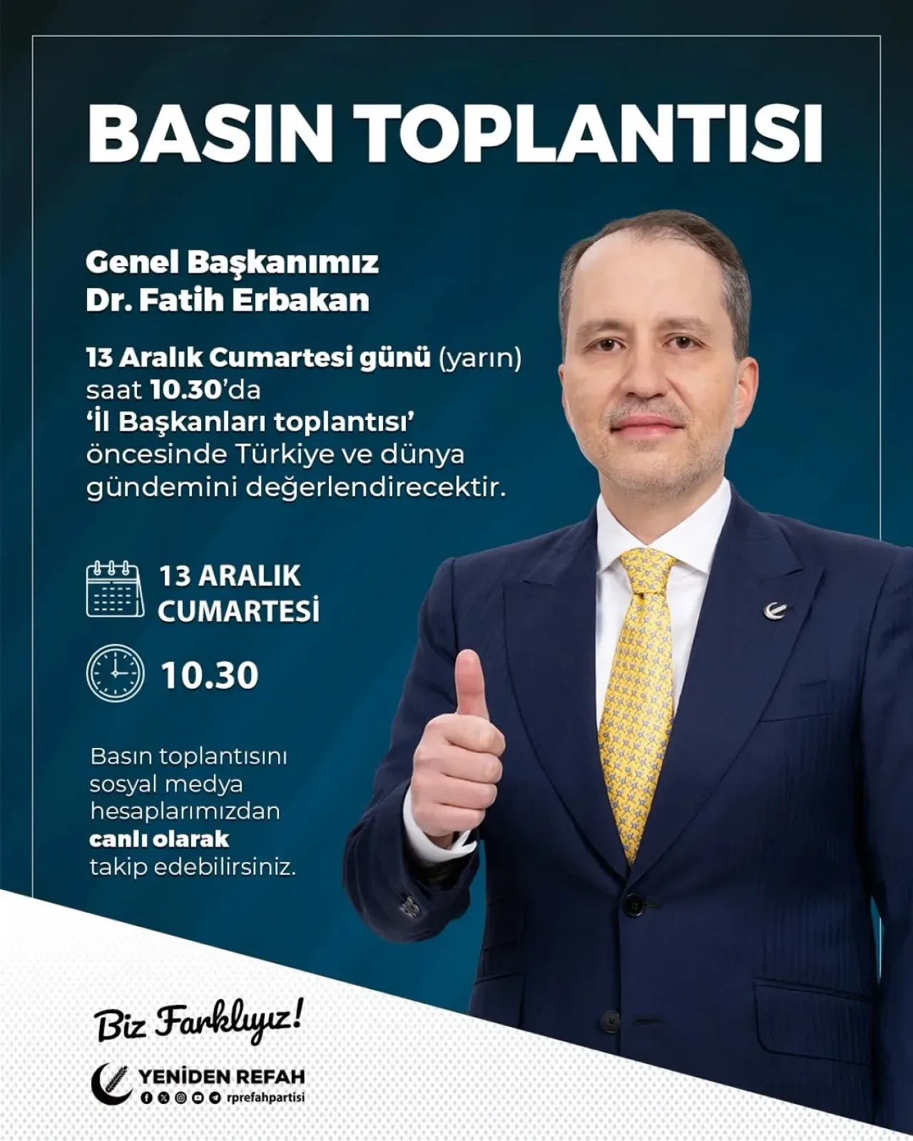 Fatih Erbakan'dan Türkiye ve Dünya Gündemine İlişkin Önemli Basın Toplantısı Fatih Erbakan'dan Türkiye ve Dünya Gündemine İlişkin Önemli Basın Toplantısı