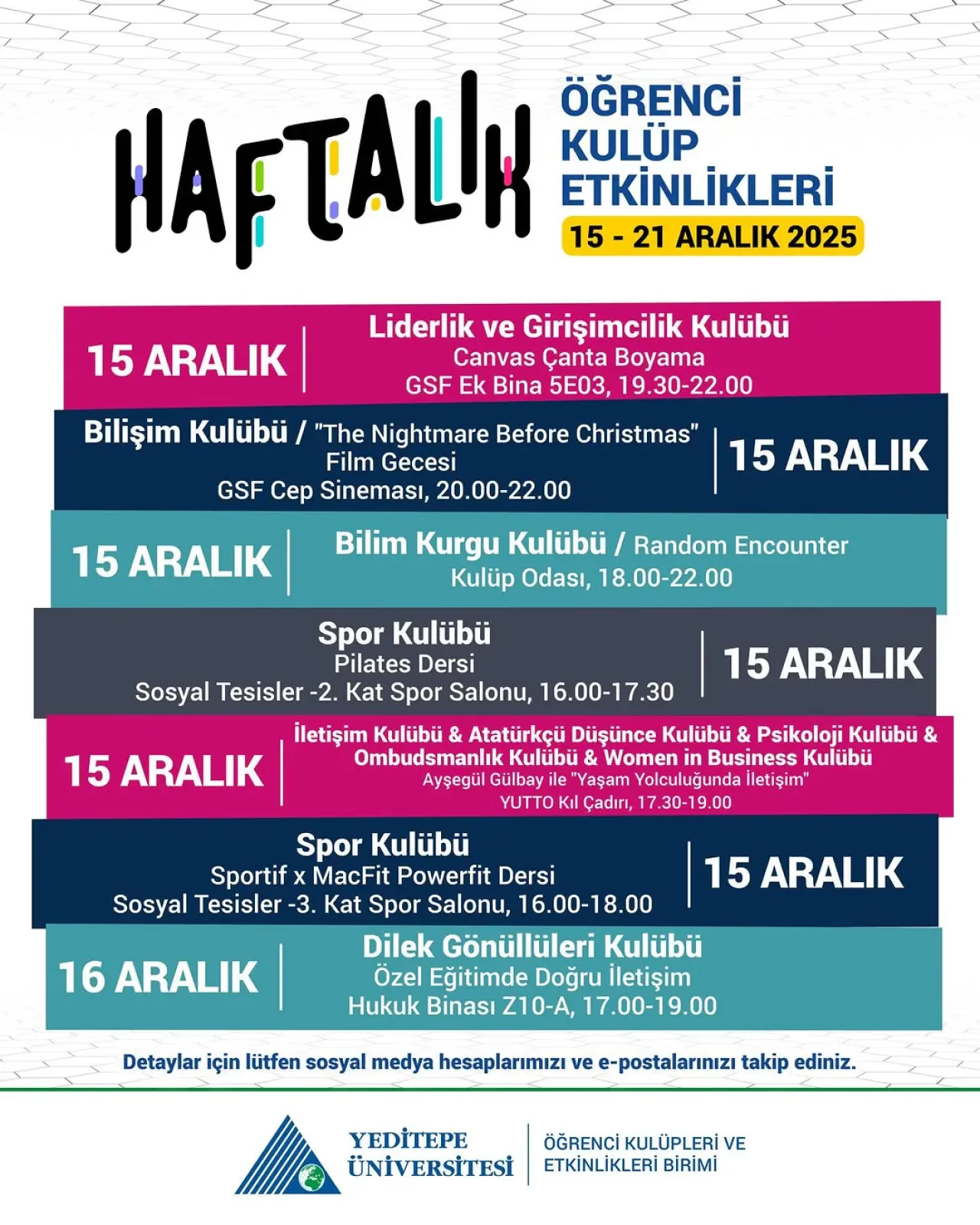 Yeditepe Üniversitesi'nde Öğrenci Kulüp Etkinlikleri Renkli Başladı Yeditepe Üniversitesi'nde Öğrenci Kulüp Etkinlikleri Renkli Başladı