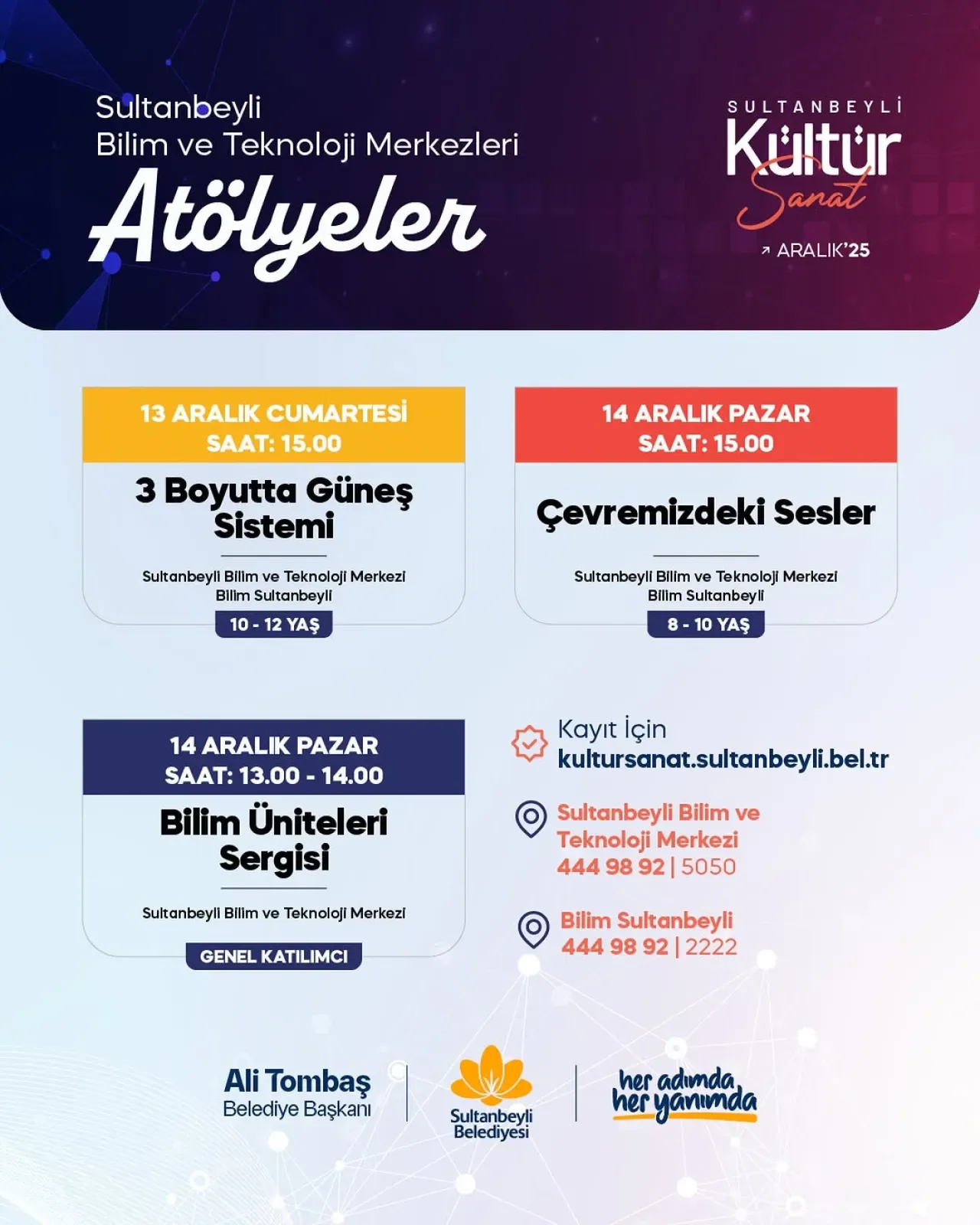 Sultanbeyli'de Bilim Şenliği: Ücretsiz 3 Boyutlu Güneş Sistemi ve Bilim Üniteleri Sergisi Sultanbeyli'de Bilim Şenliği: Ücretsiz 3 Boyutlu Güneş Sistemi ve Bilim Üniteleri Sergisi