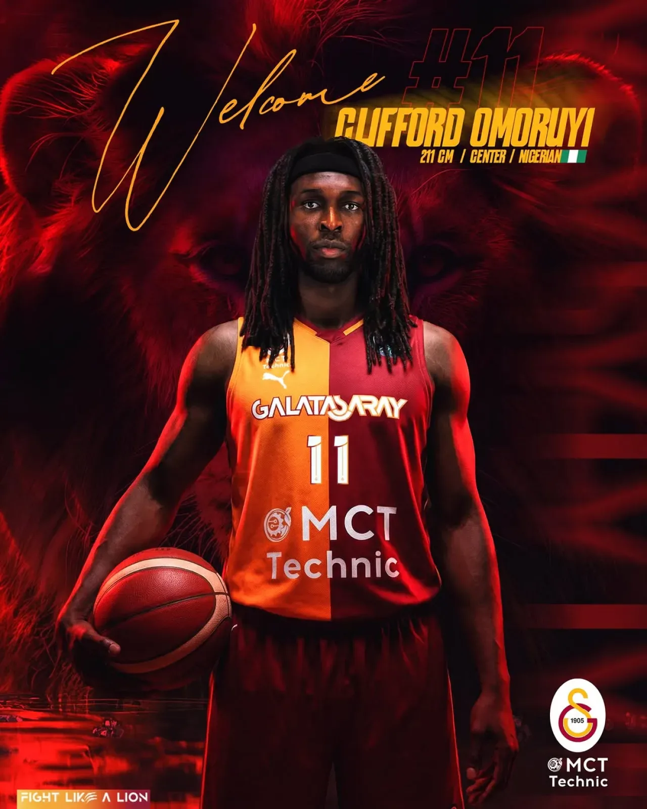 Galatasaray, Nijeryalı Pivot Clifford Omoruyi'yi Kadrosuna Kattı Galatasaray, Nijeryalı Pivot Clifford Omoruyi'yi Kadrosuna Kattı