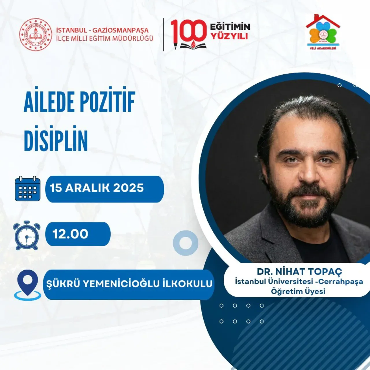 Gaziosmanpaşa'da Ailede Pozitif Disiplin Semineri Düzenlenecek Gaziosmanpaşa'da Ailede Pozitif Disiplin Semineri Düzenlenecek